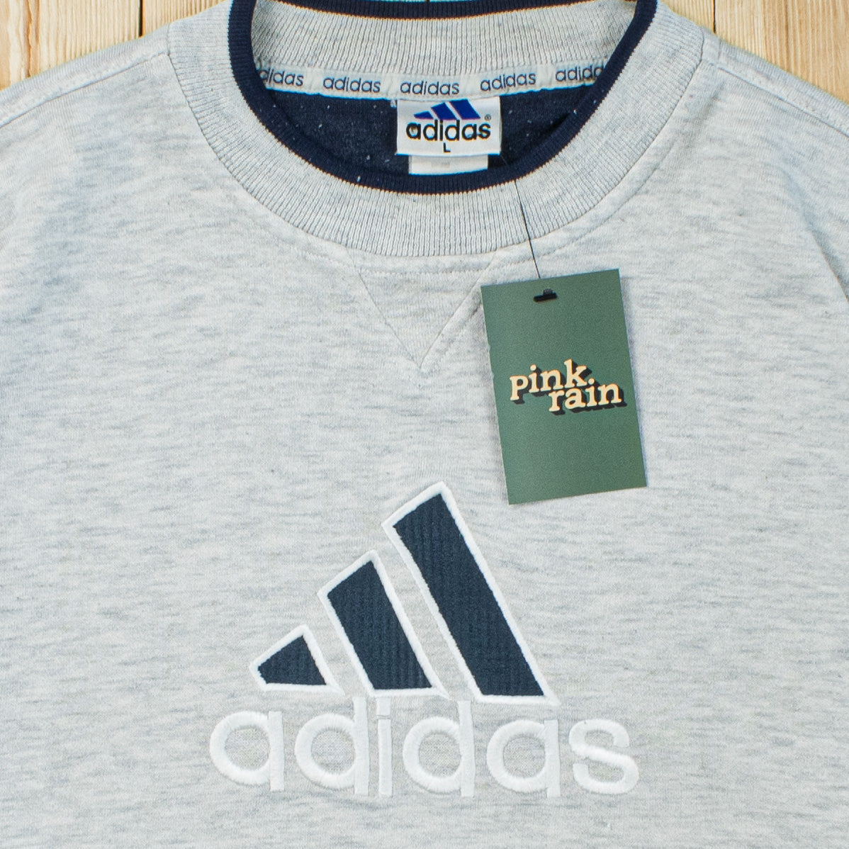 (L) Vintage Adidas Spell Out Embroidered Sweatshirt