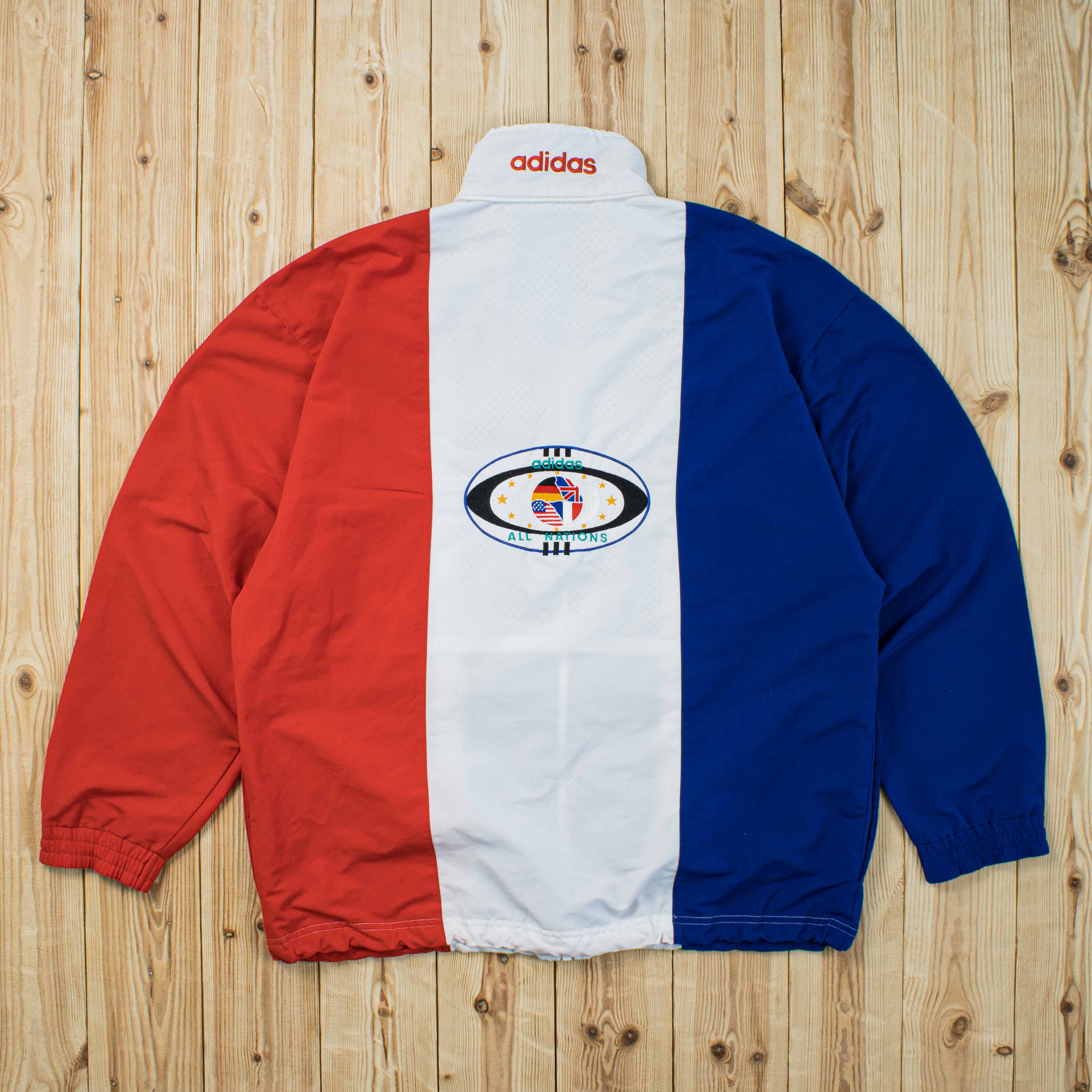 (L) Vintage Adidas All Nations Embroidered Jacket