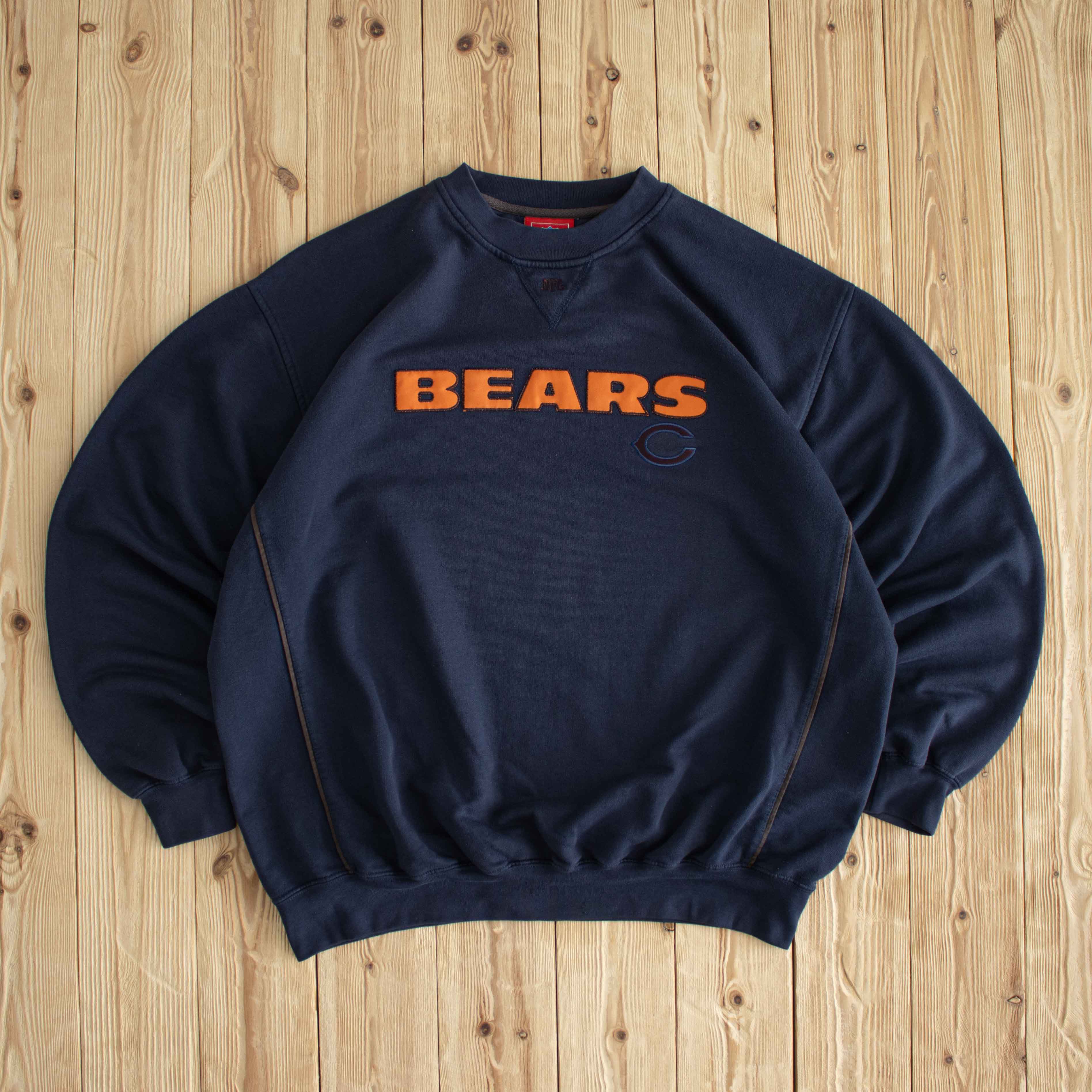 (XL) NFL Chicago Bears Vintage Embroidered Sweatshirt Blue