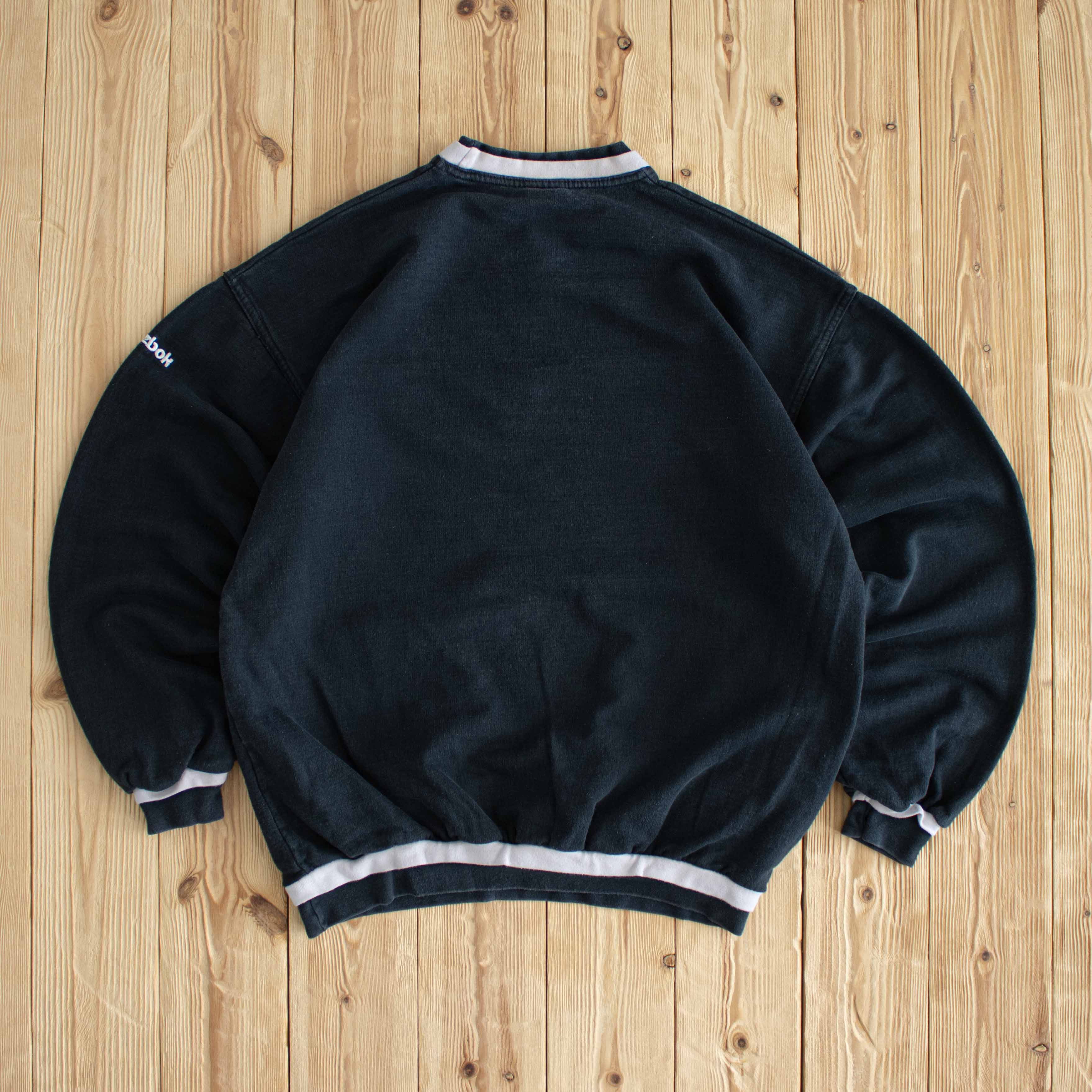 (M) Reebok Logo Vintage Embroidered Sweatshirt Black