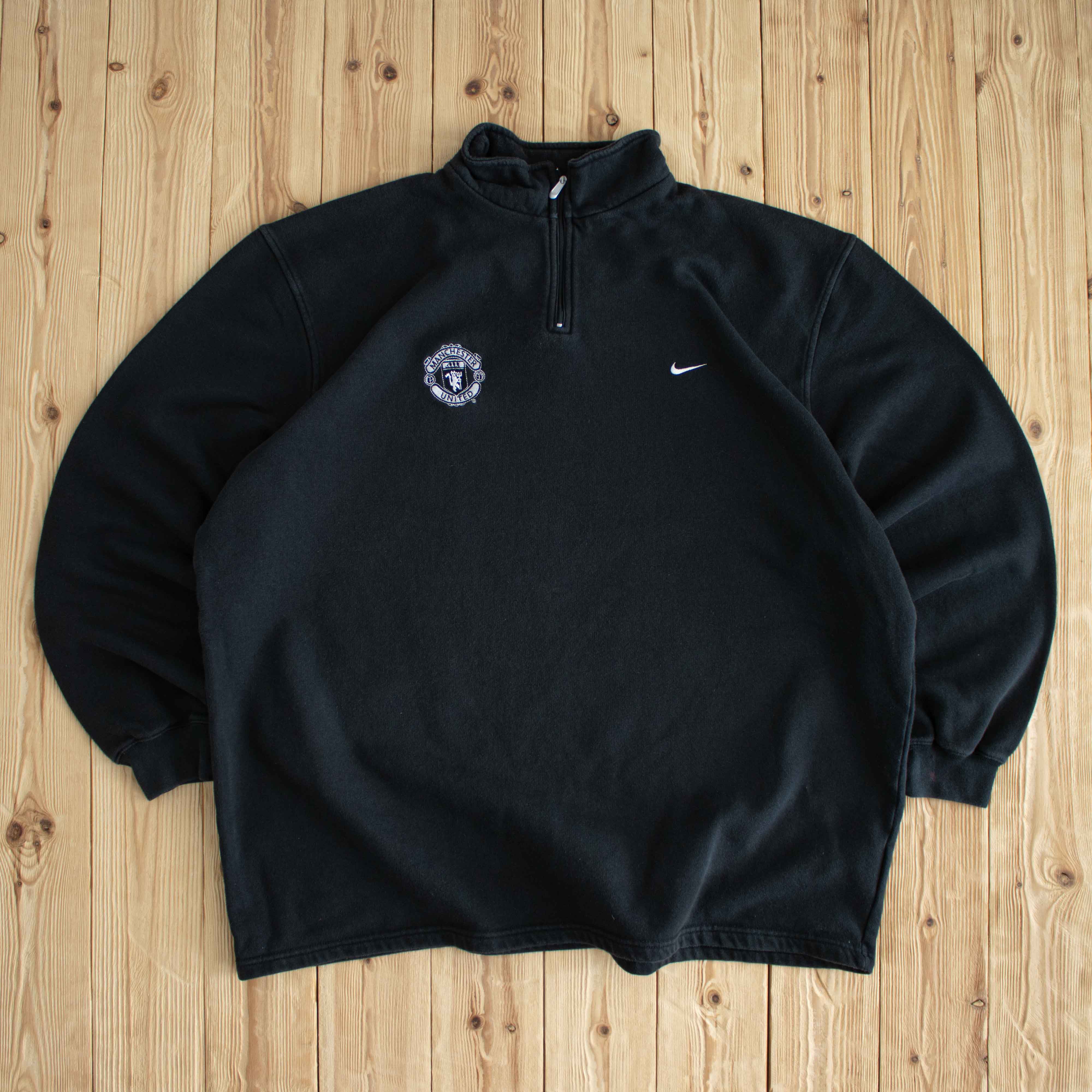 (XL/XXL) Nike Manchester United Vintage Embroidered Quarter-Zip Black