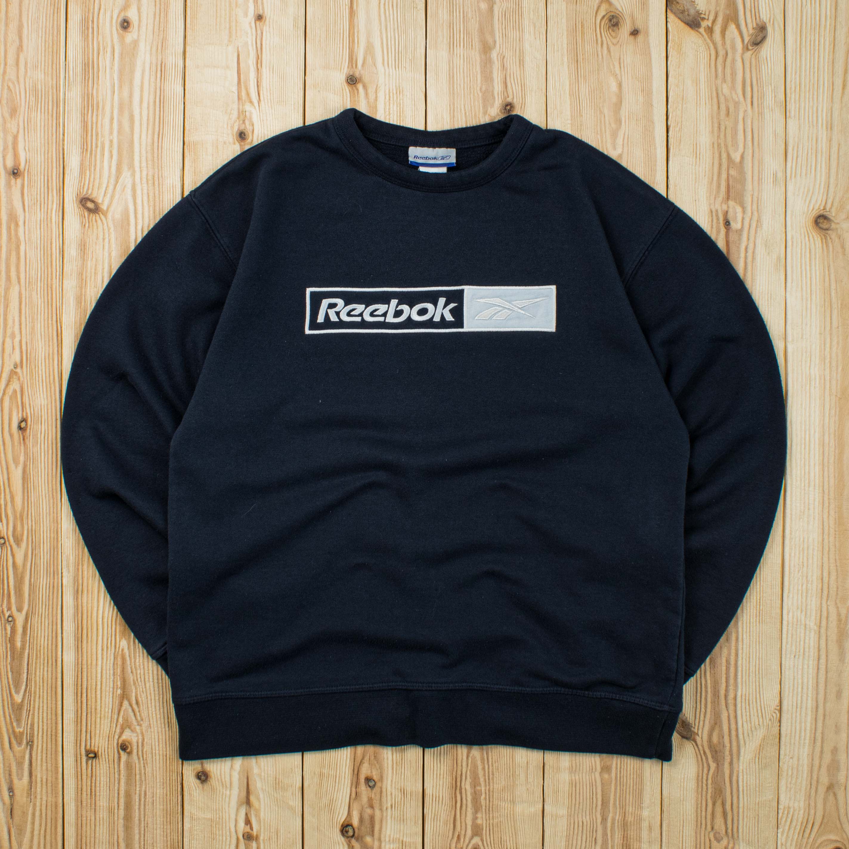 (XS) Vintage Reebok Spell Out Embroidered Sweatshirt