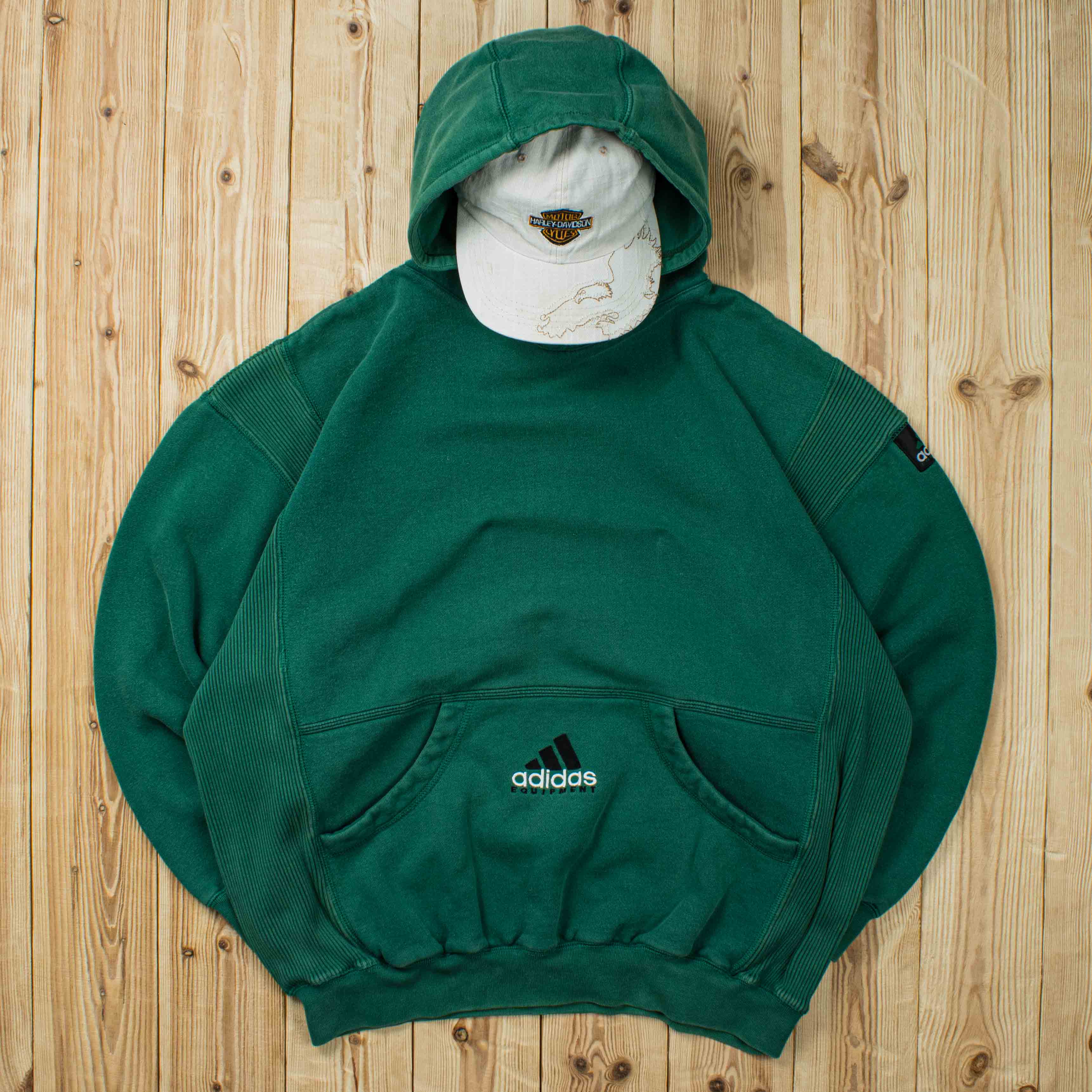 (L) Vintage Adidas Equipment Embroidered Hoodie