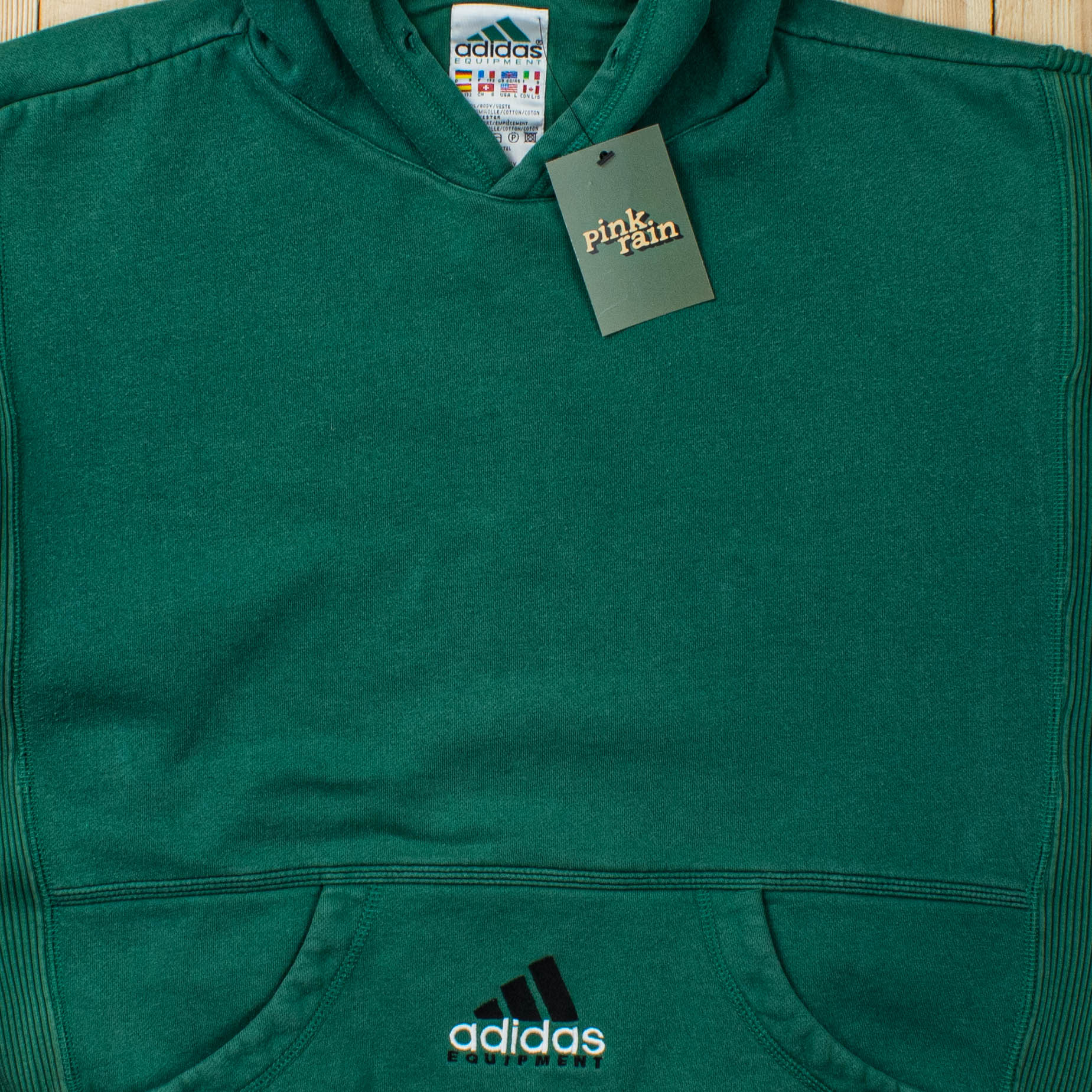 (L) Vintage Adidas Equipment Embroidered Hoodie