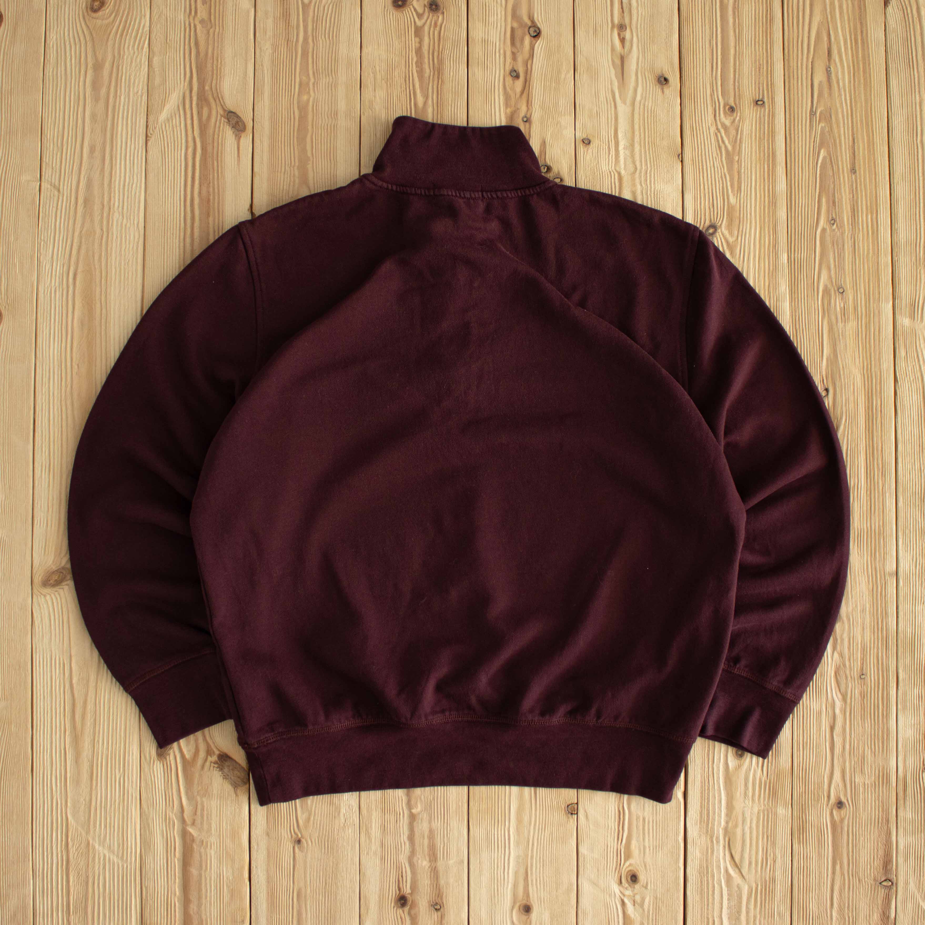 (M) Nautica Essential Embroidered Quarter-Zip Burgundy