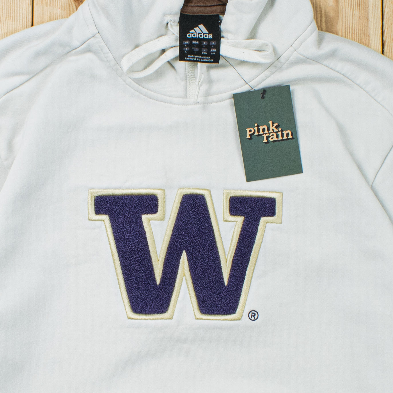 (M) Vintage Adidas W Embroidered Hoodie