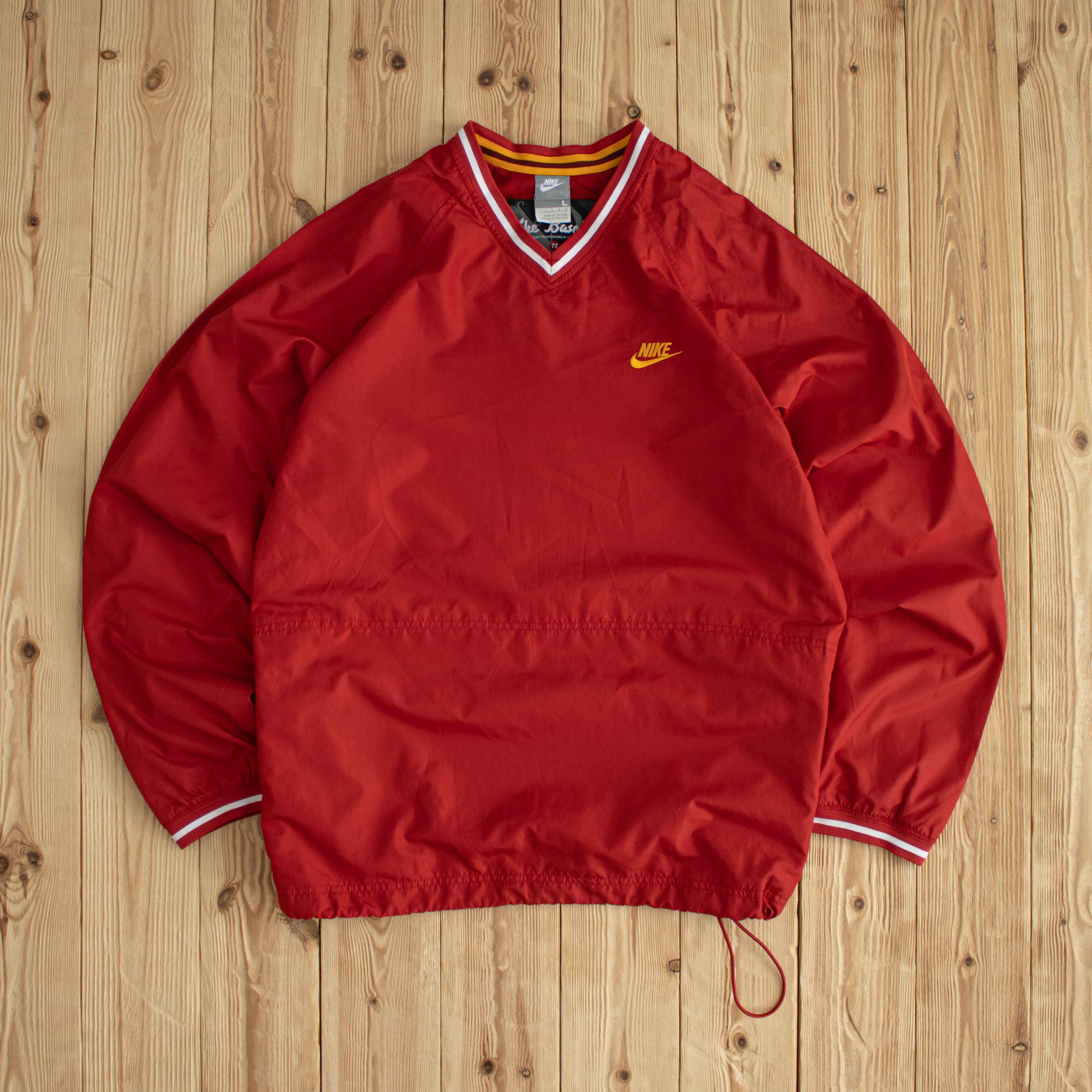 (L) Nike Baseball Vintage Embroidered Windbreaker Red
