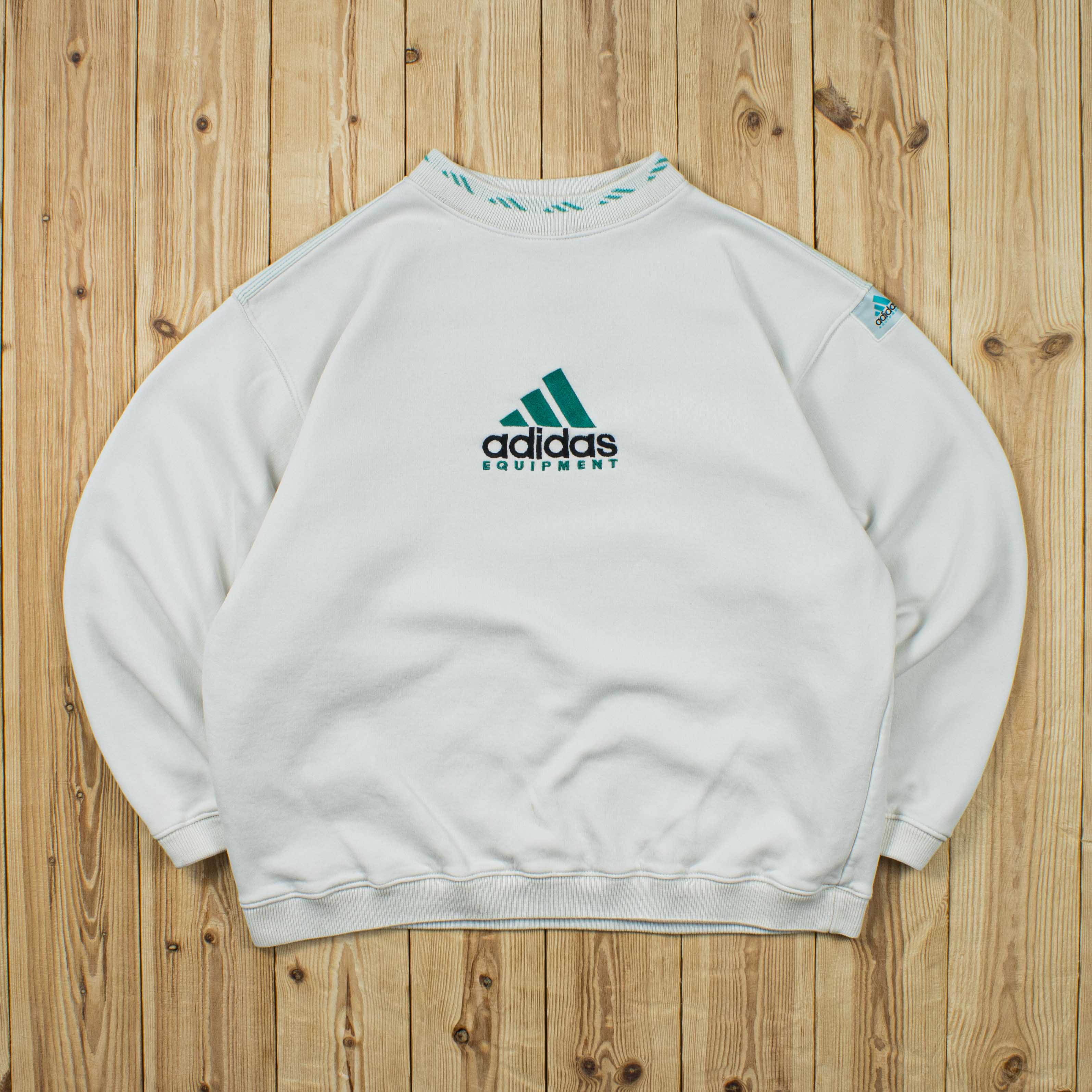 (S/M) Vintage Adidas Equipment Embroidered Sweatshirt