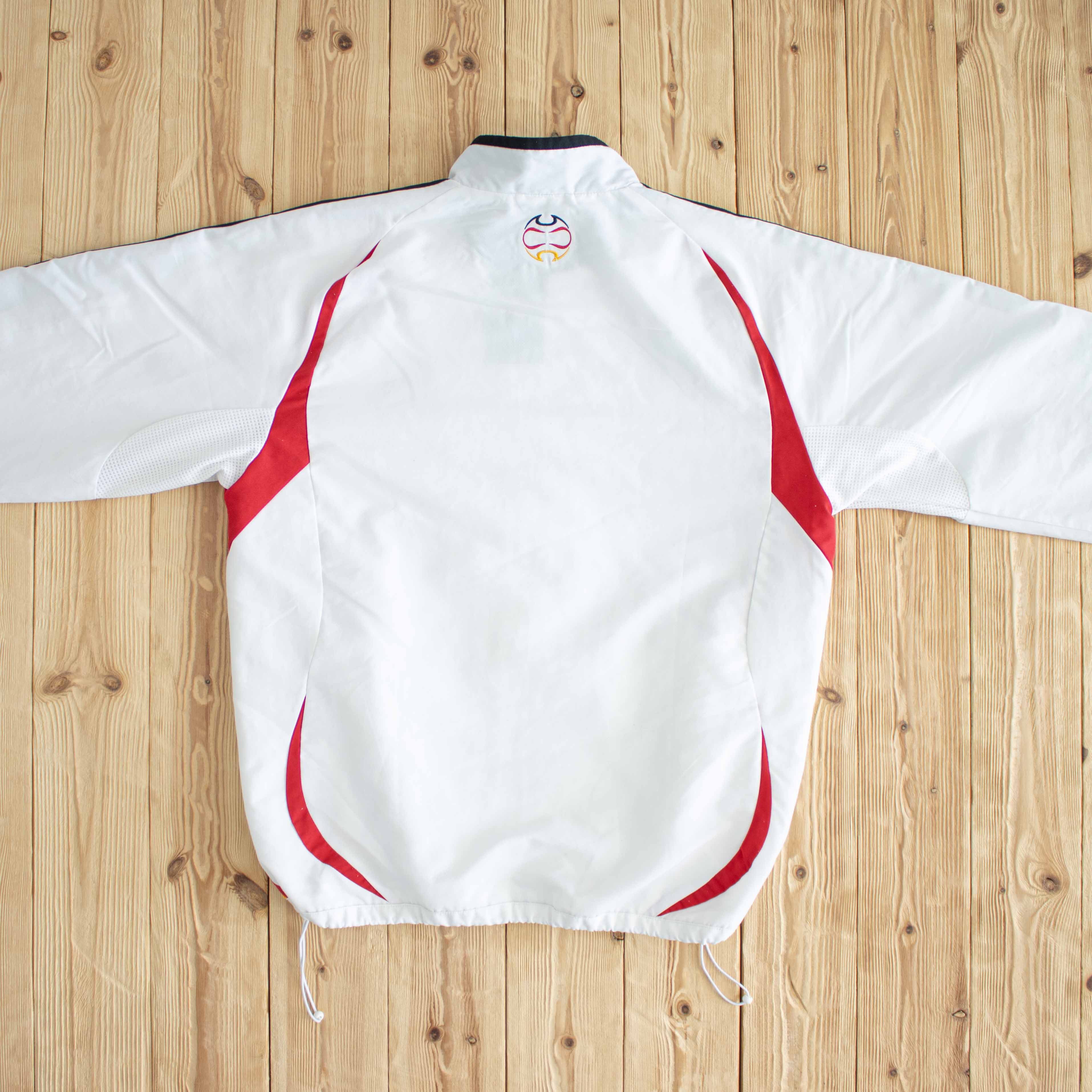 (L/XL) Adidas Deutscher Fussball-Bund Vintage Embroidered Jacket White