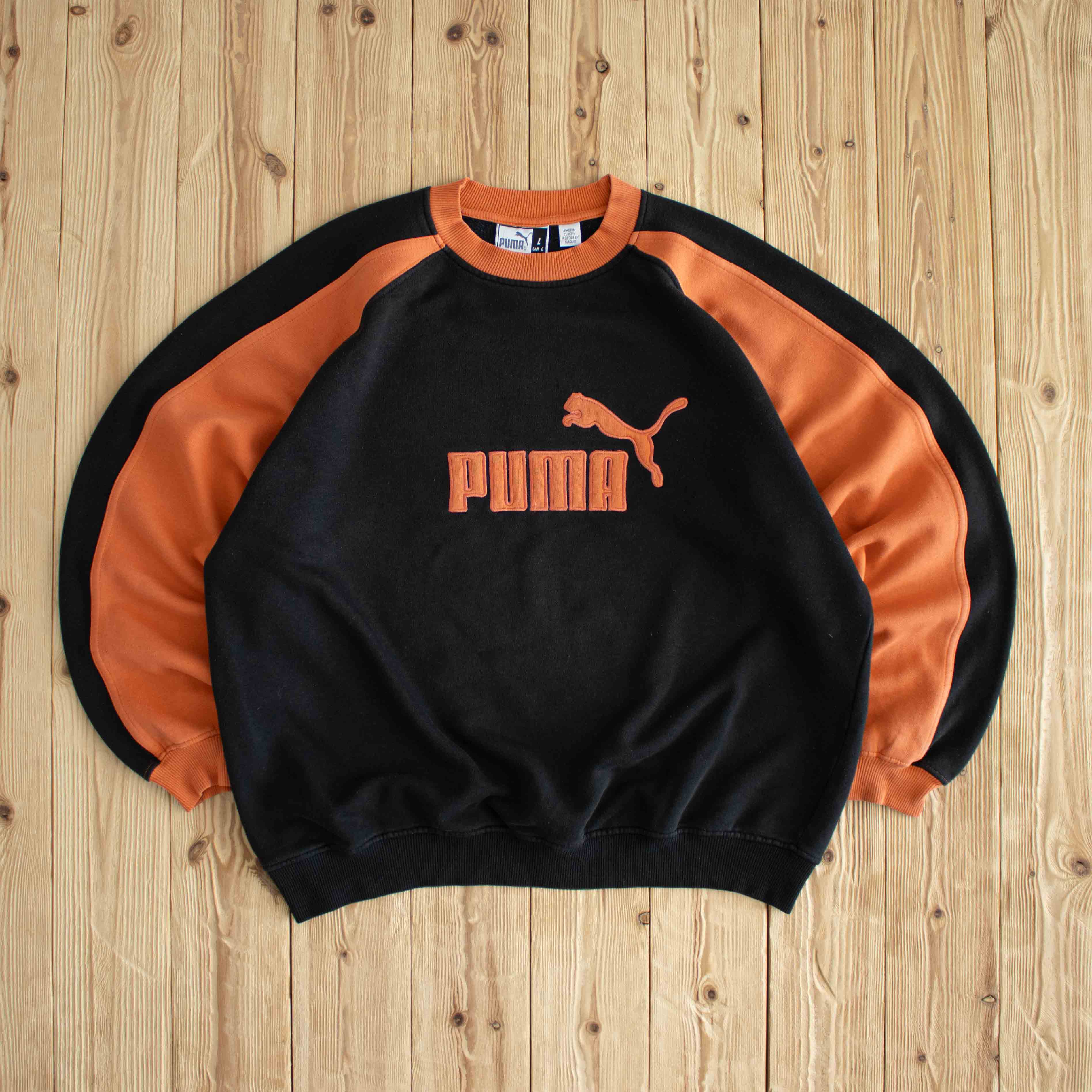 (L) Puma Vintage Embroidered Sweatshirt Black