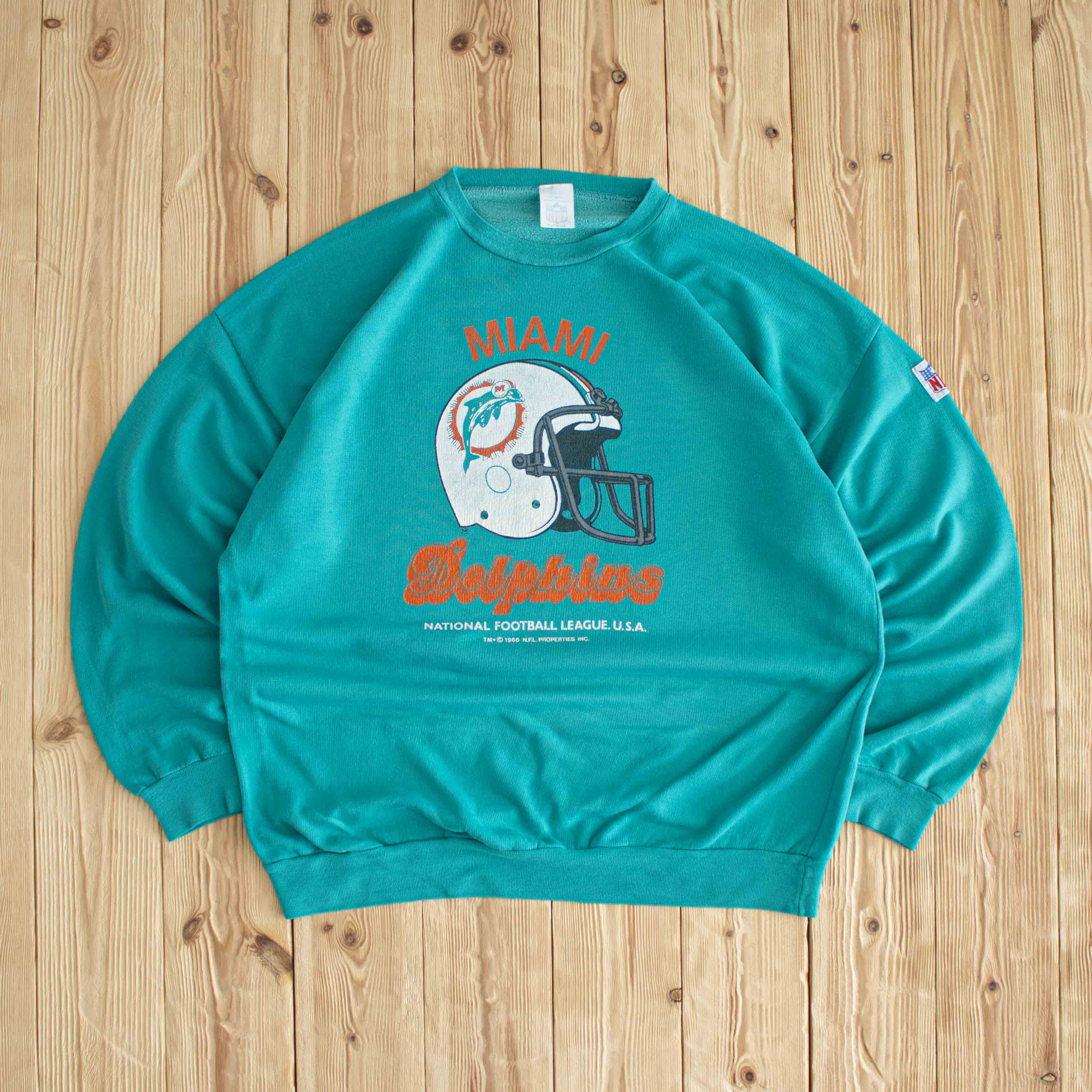 (M) 80s NFL Miami Dolphins Vintage Sweatshirt Blue