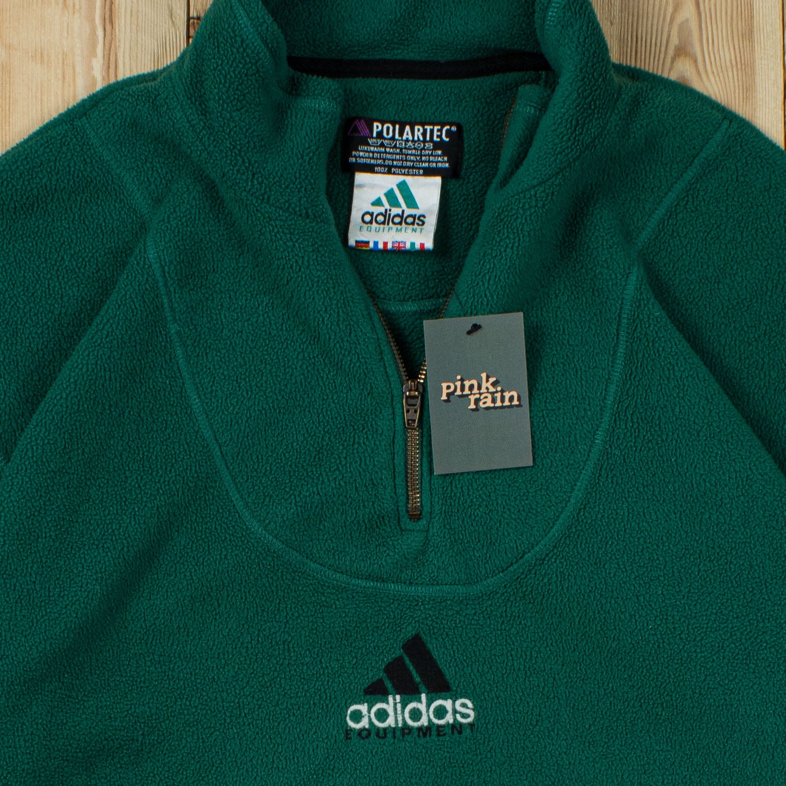 (L) Vintage Adidas Equipment Polartec Embroidered Fleece Quarter-Zip