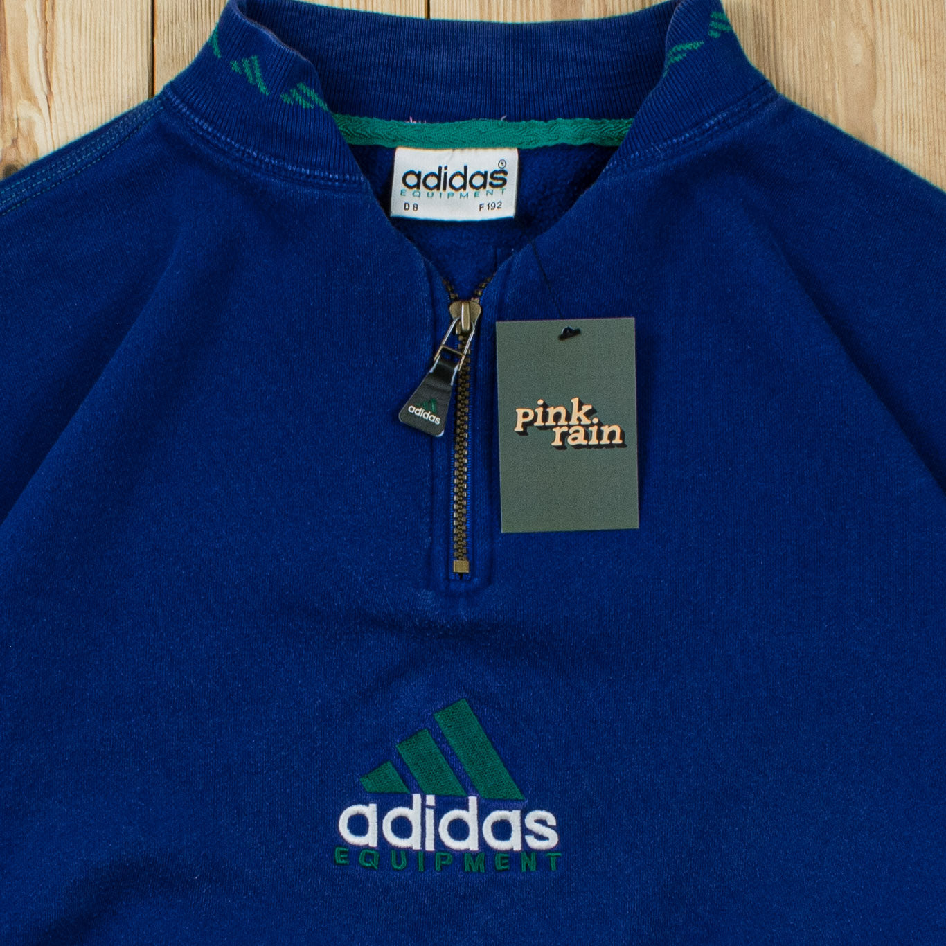 (L) Vintage Adidas Equipment Embroidered Quarter-Zip Sweatshirt