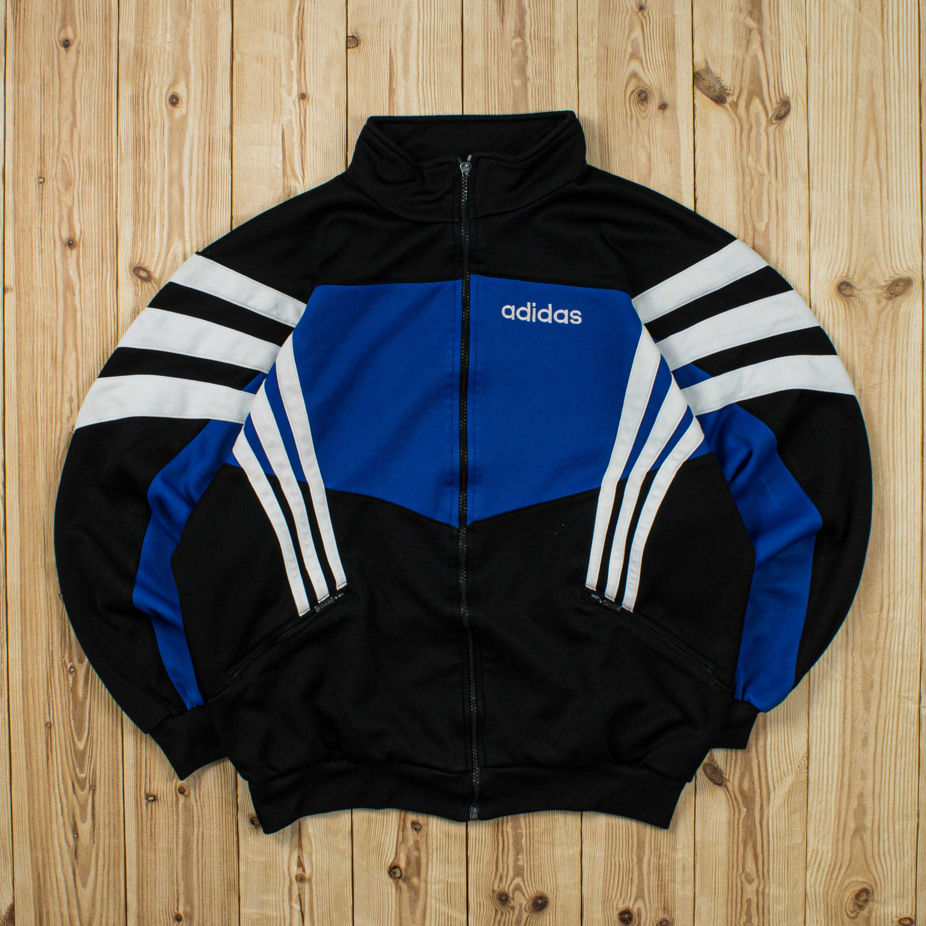 (M) Vintage Adidas Embroidered Full-Zip Sweatshirt