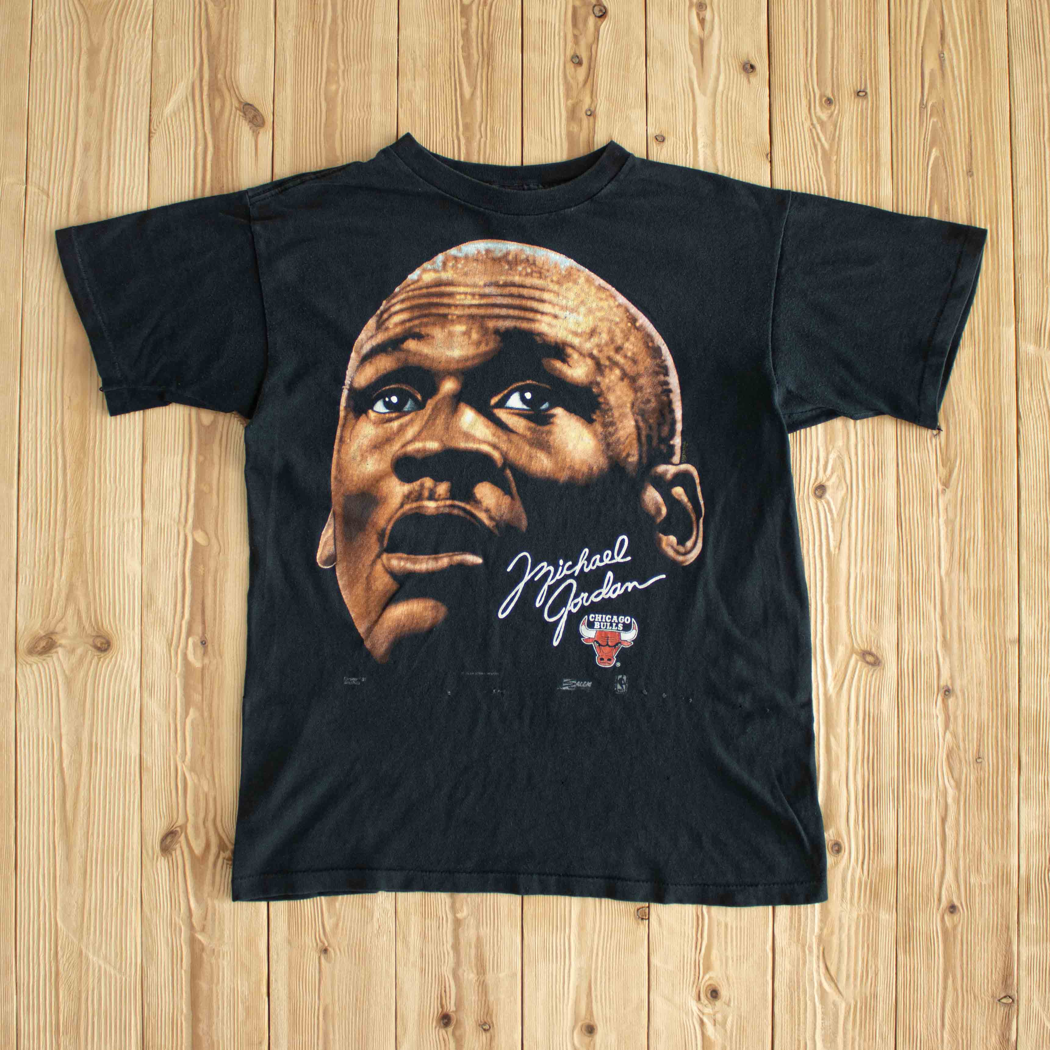 (S/M) Salem Sportswear Michael Jordan Vintage T-Shirt Black