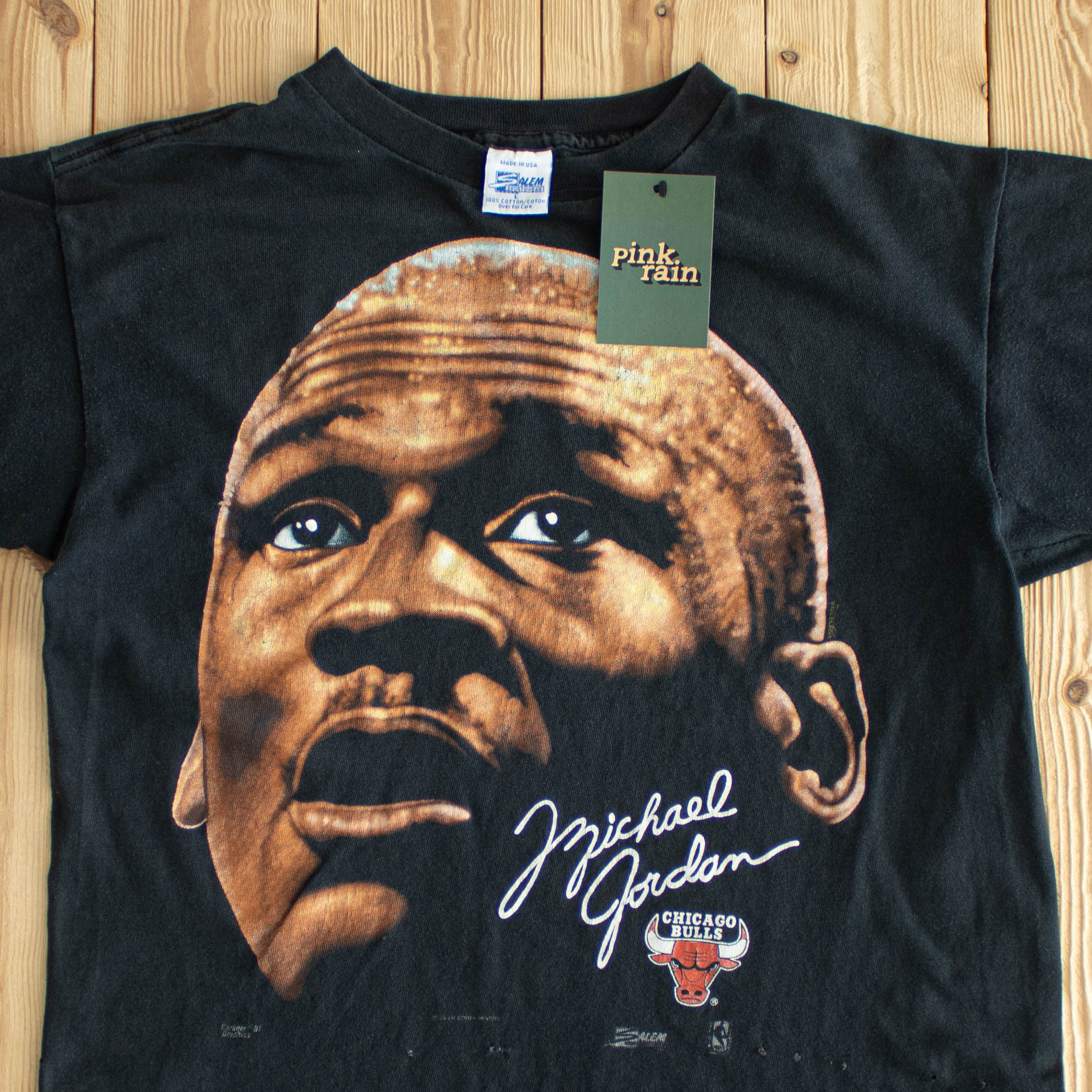 (S/M) Salem Sportswear Michael Jordan Vintage T-Shirt Black
