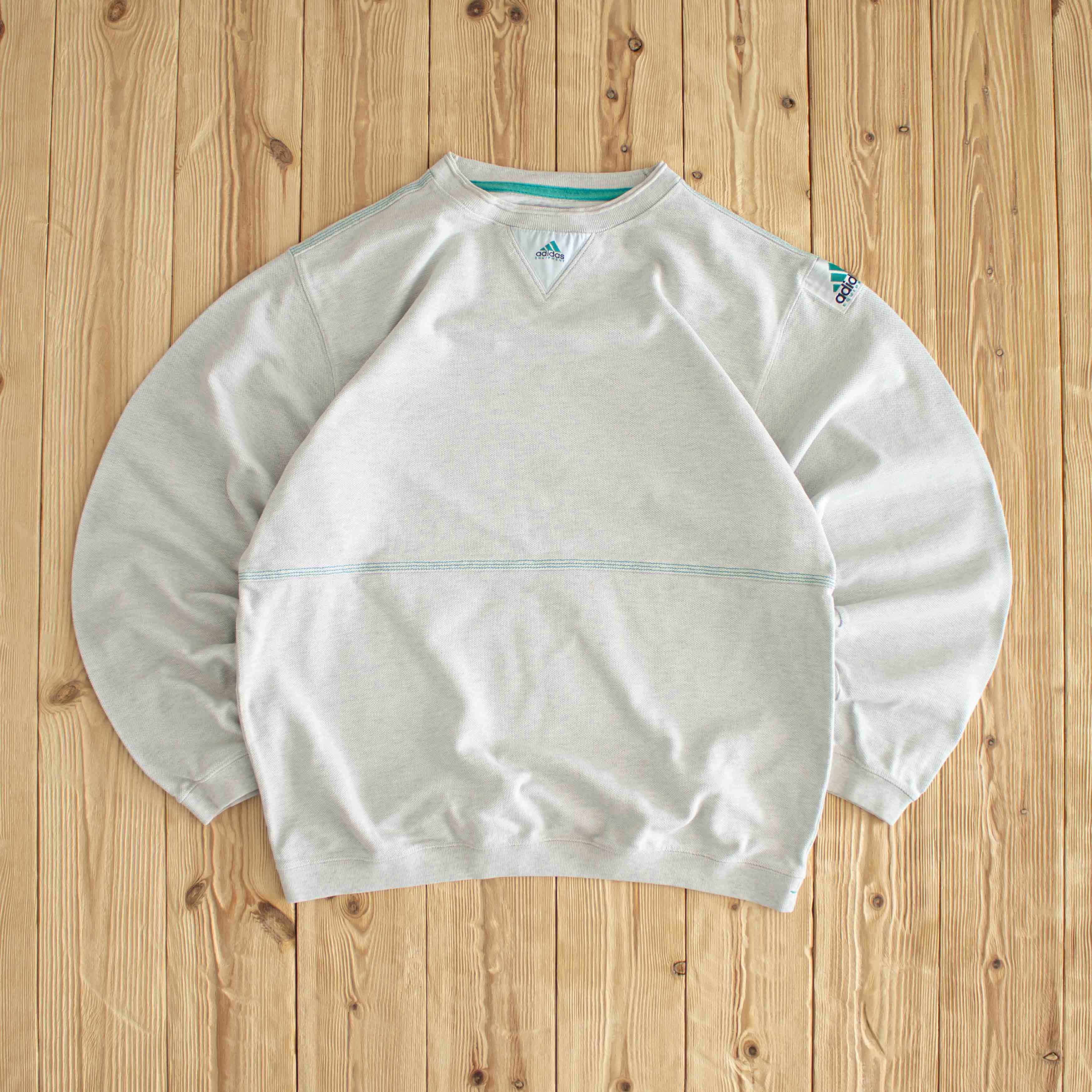 (M) Adidas Equipment Vintage Embroidered Sweatshirt White