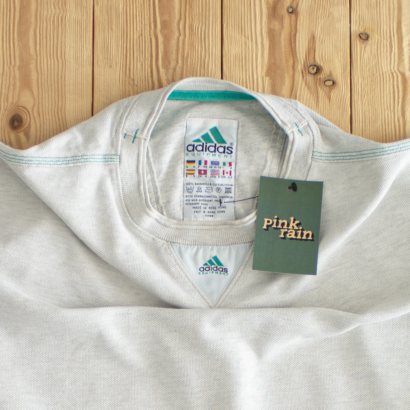 (M) Adidas Equipment Vintage Embroidered Sweatshirt White