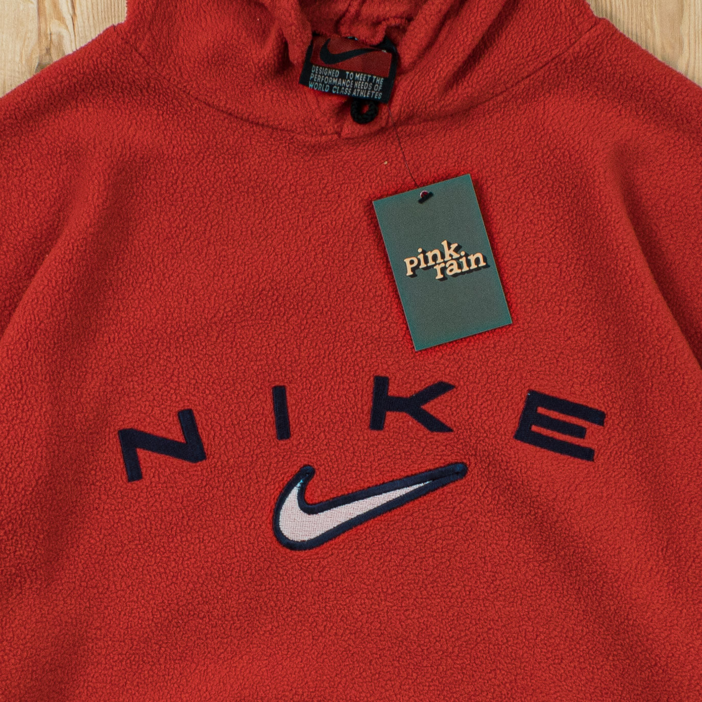 (M) Vintage Nike Spell Out Embroidered Fleece Hoodie
