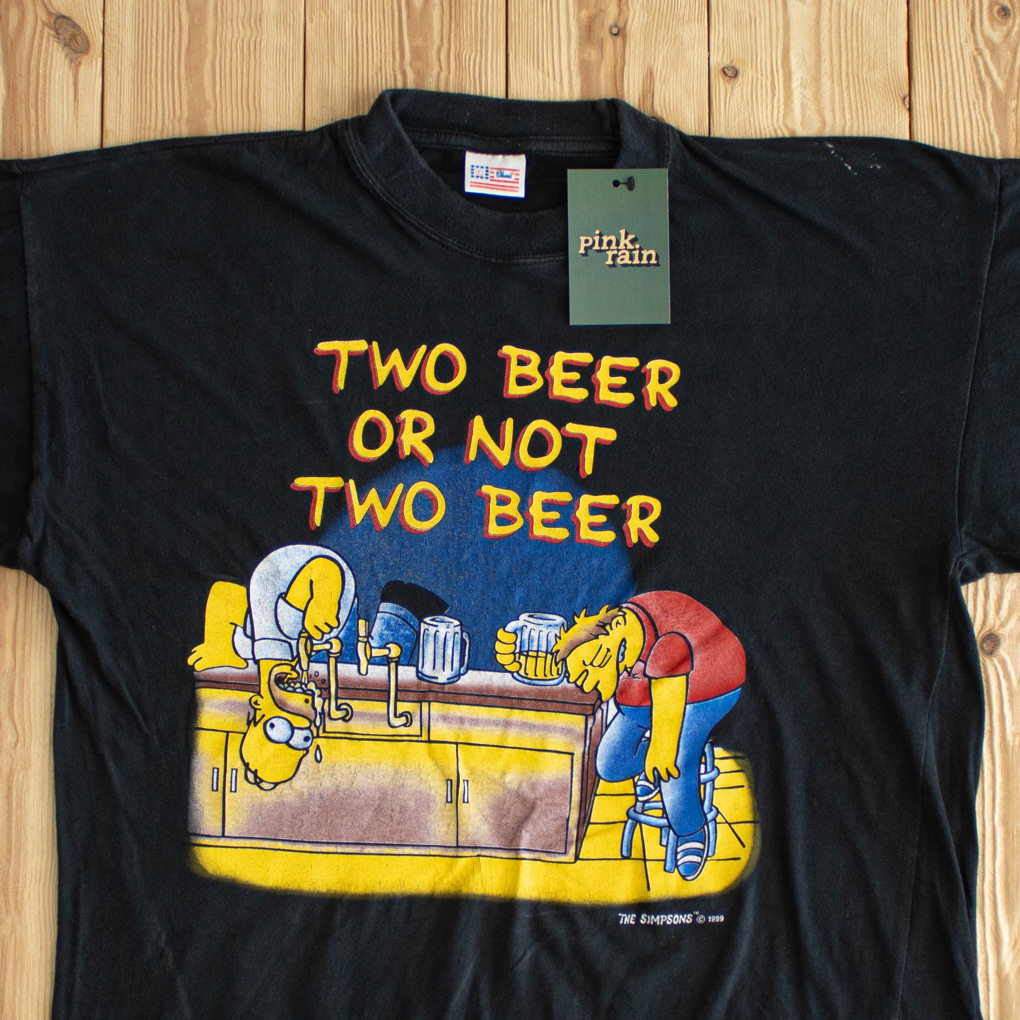 (L) 1999 The Simpsons Vintage T-Shirt Black