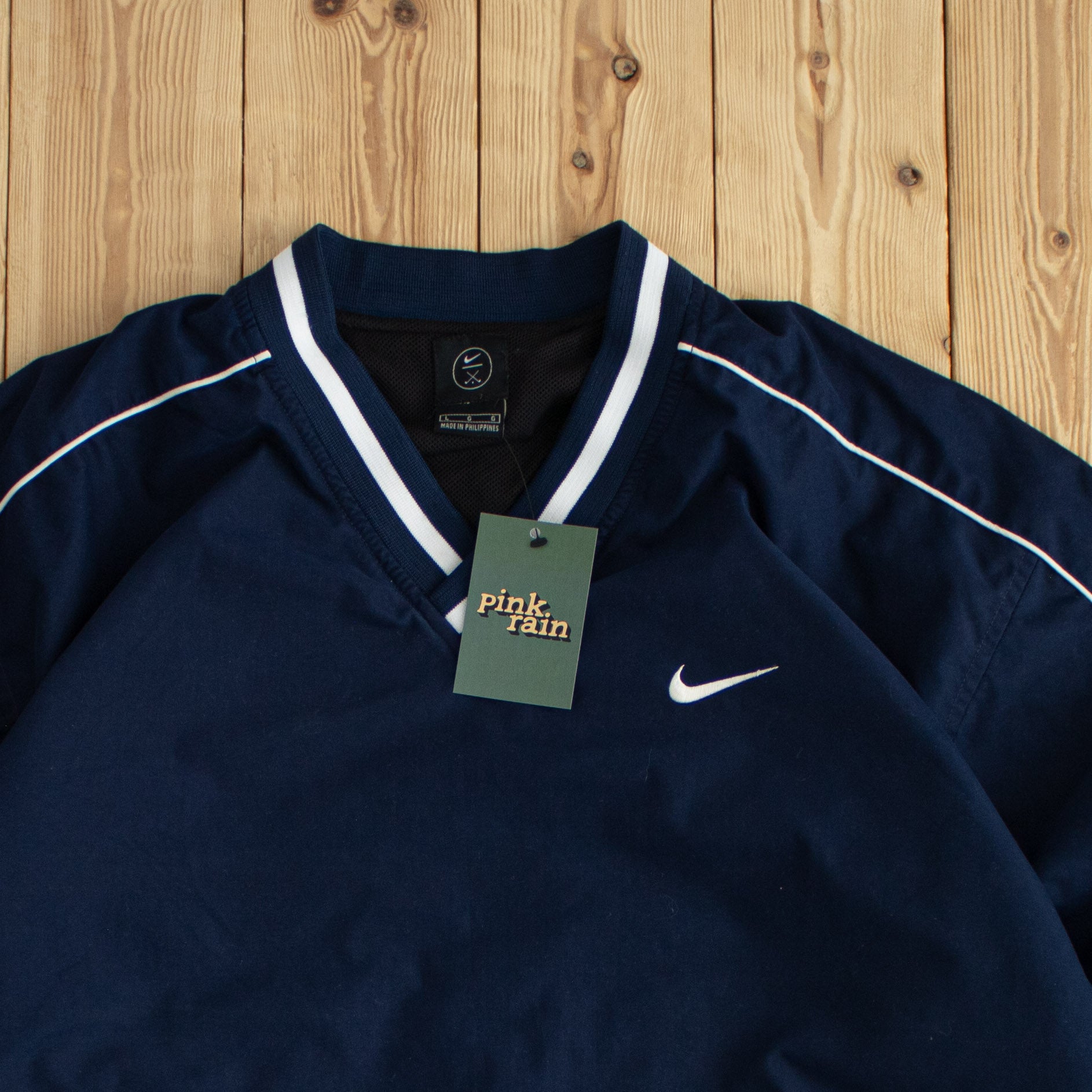 (L) Nike Golf Vintage Embroidered Windbreaker/Sweatshirt Blue