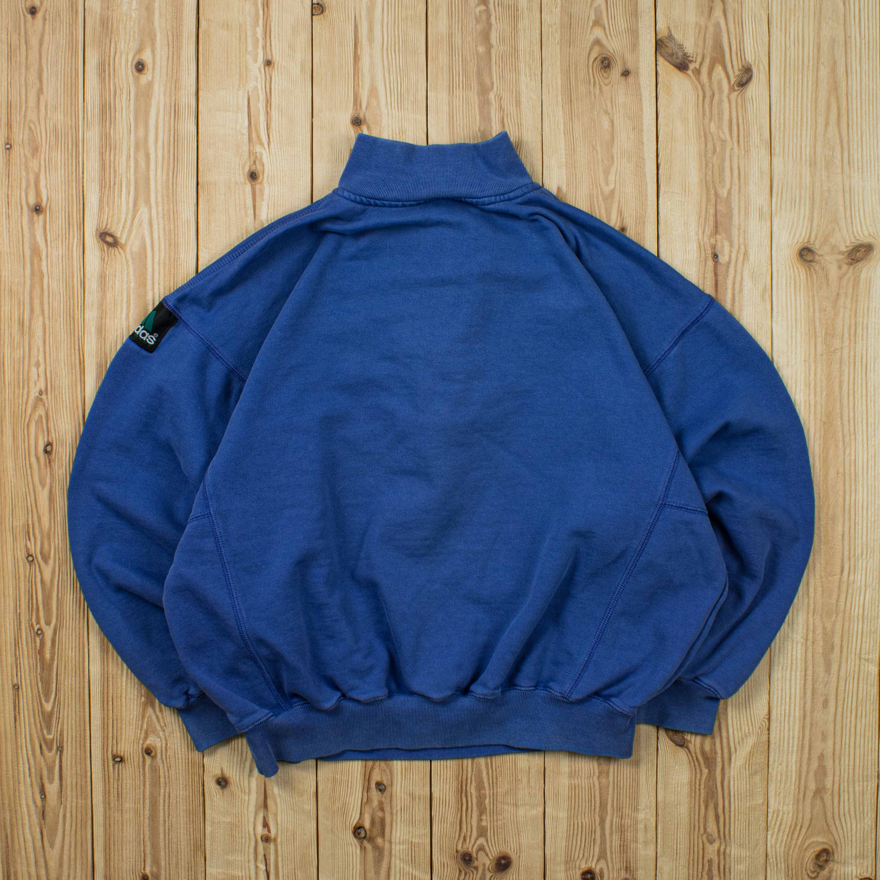 (S/M) Vintage Adidas Equipment Embroidered Quarter-Zip Sweatshirt