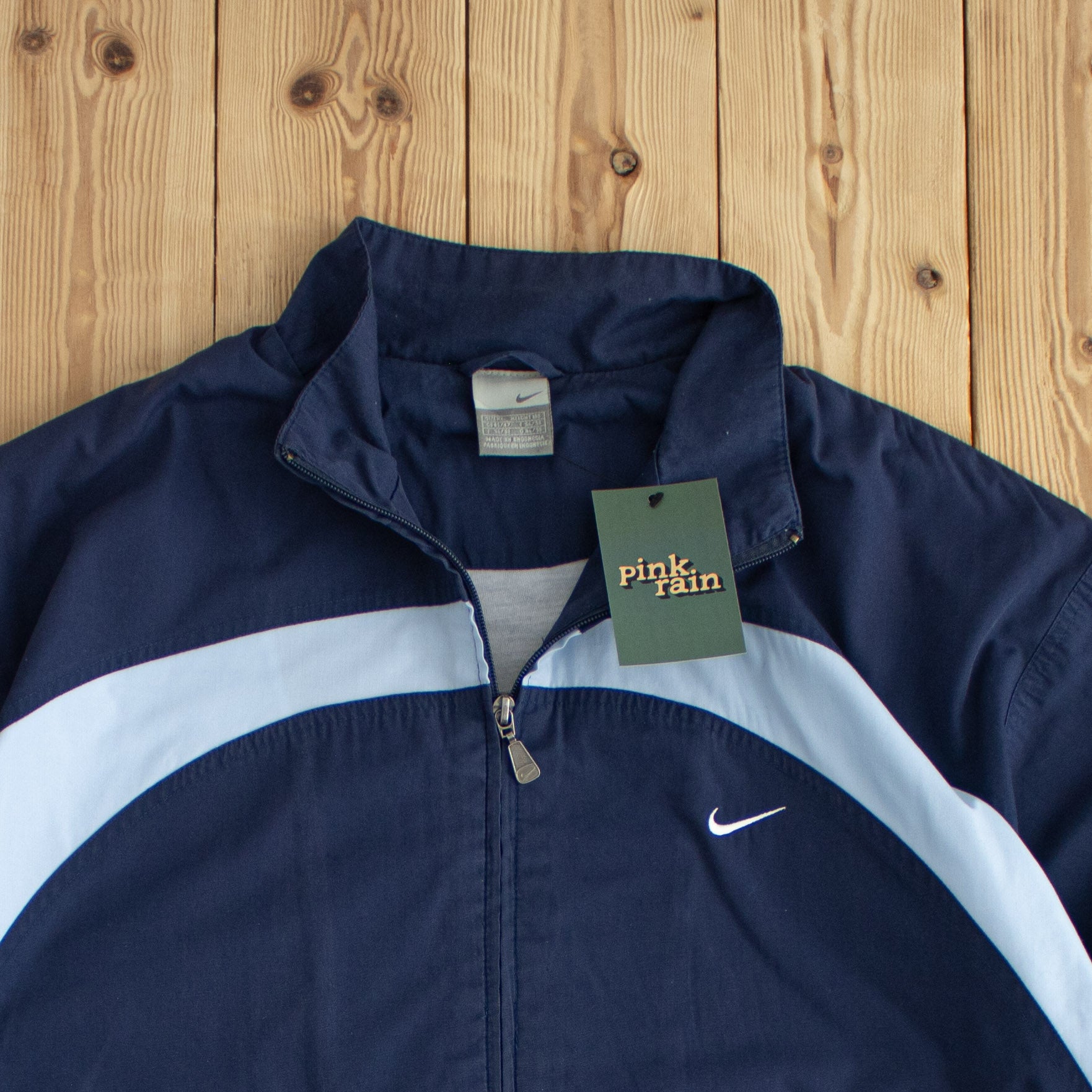 (L) Nike Vintage Embroidered Jacket Blue