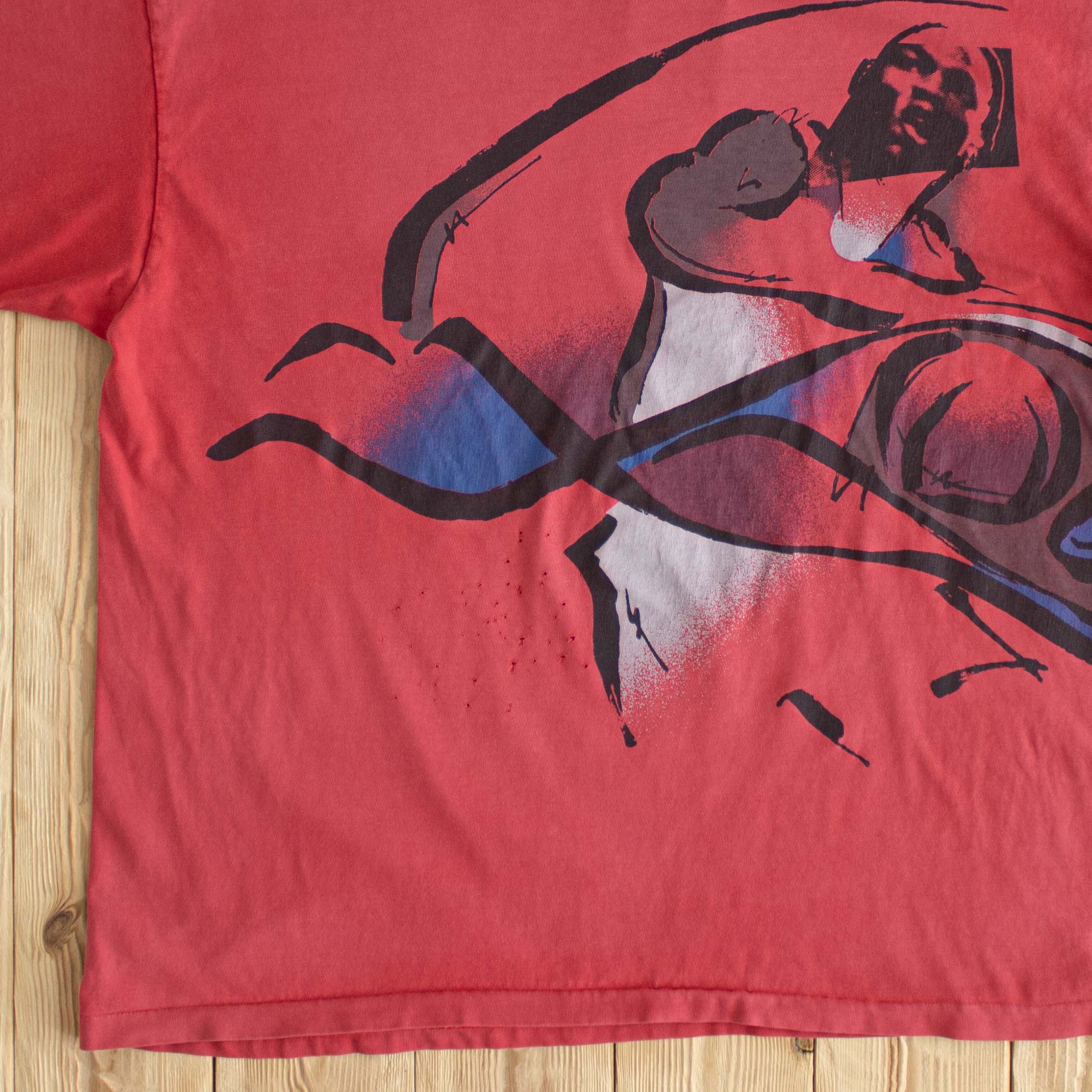 (L) Nike Air Jordan Vintage Single Stitch T-Shirt Red