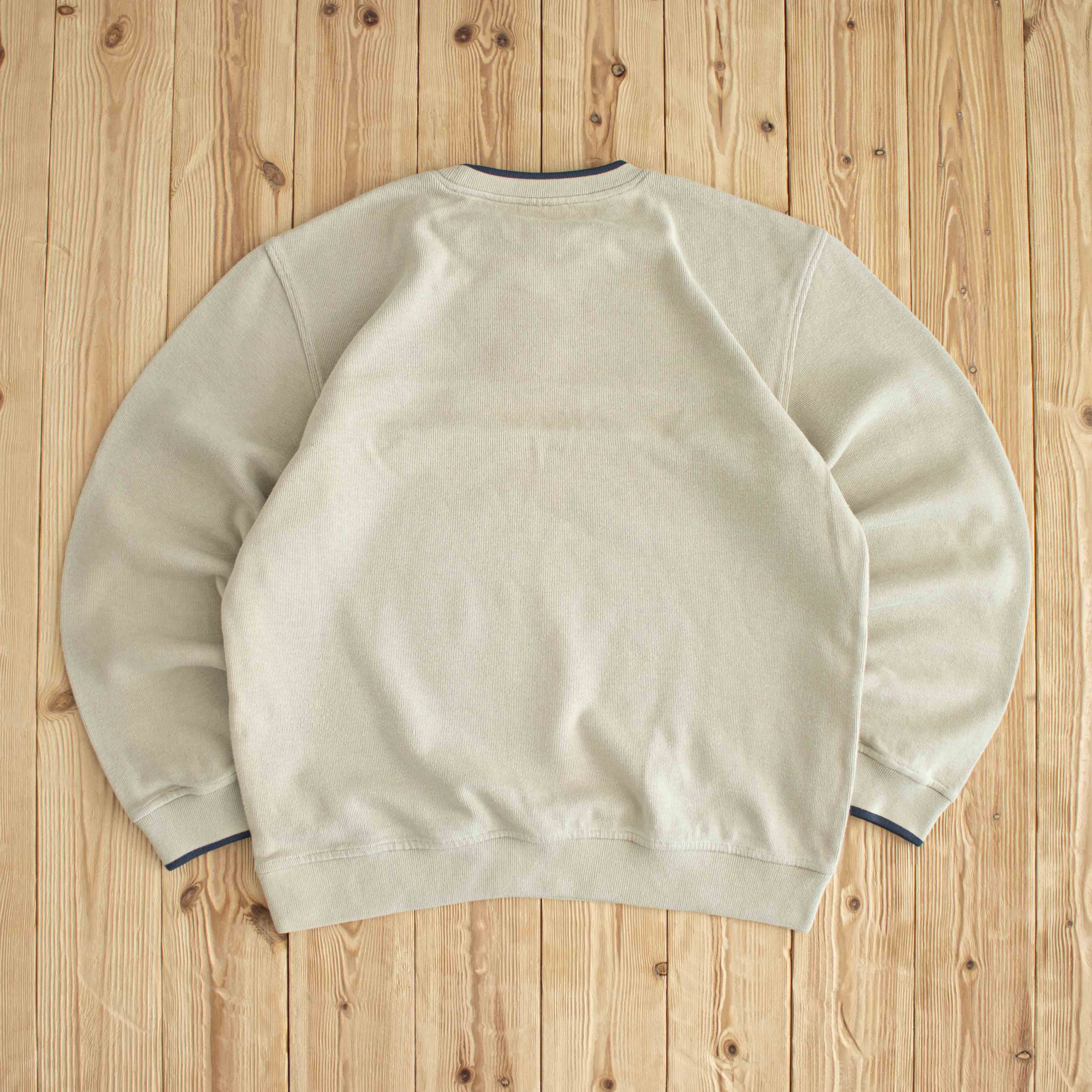 (M/L) Adidas Vintage Essential Embroidered Sweatshirt Beige