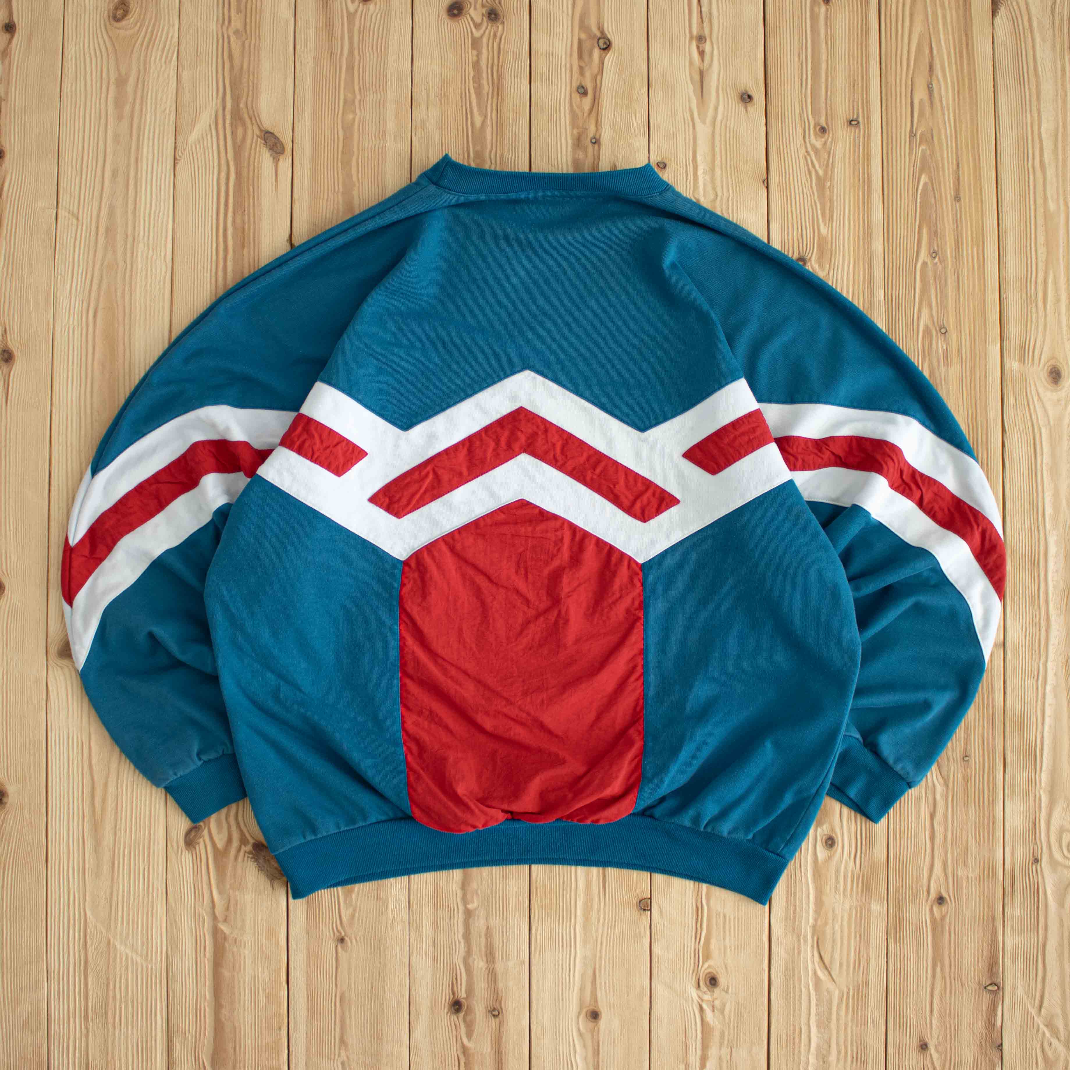 (L) Adidas Vintage Embroidered Sweatshirt Blue