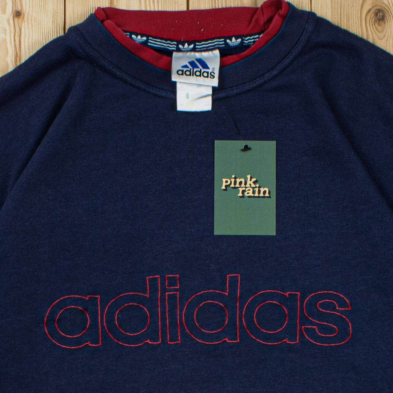 (L) Vintage Adidas Spell Out Embroidered Sweatshirt