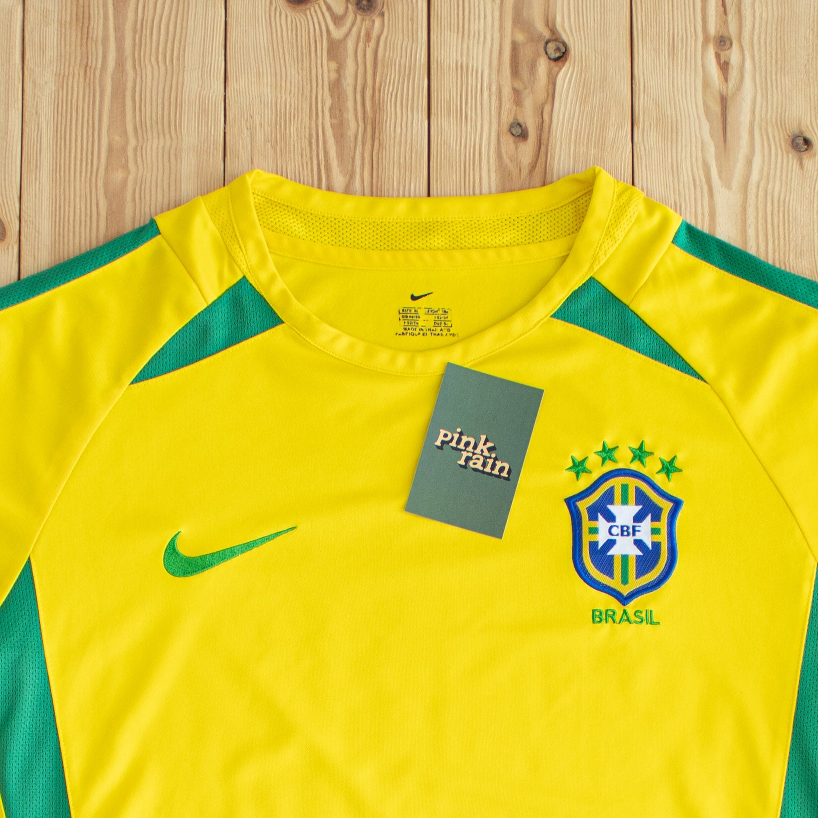 (M/L) Nike Brasil Embroidered T-Shirt Jersey Yellow