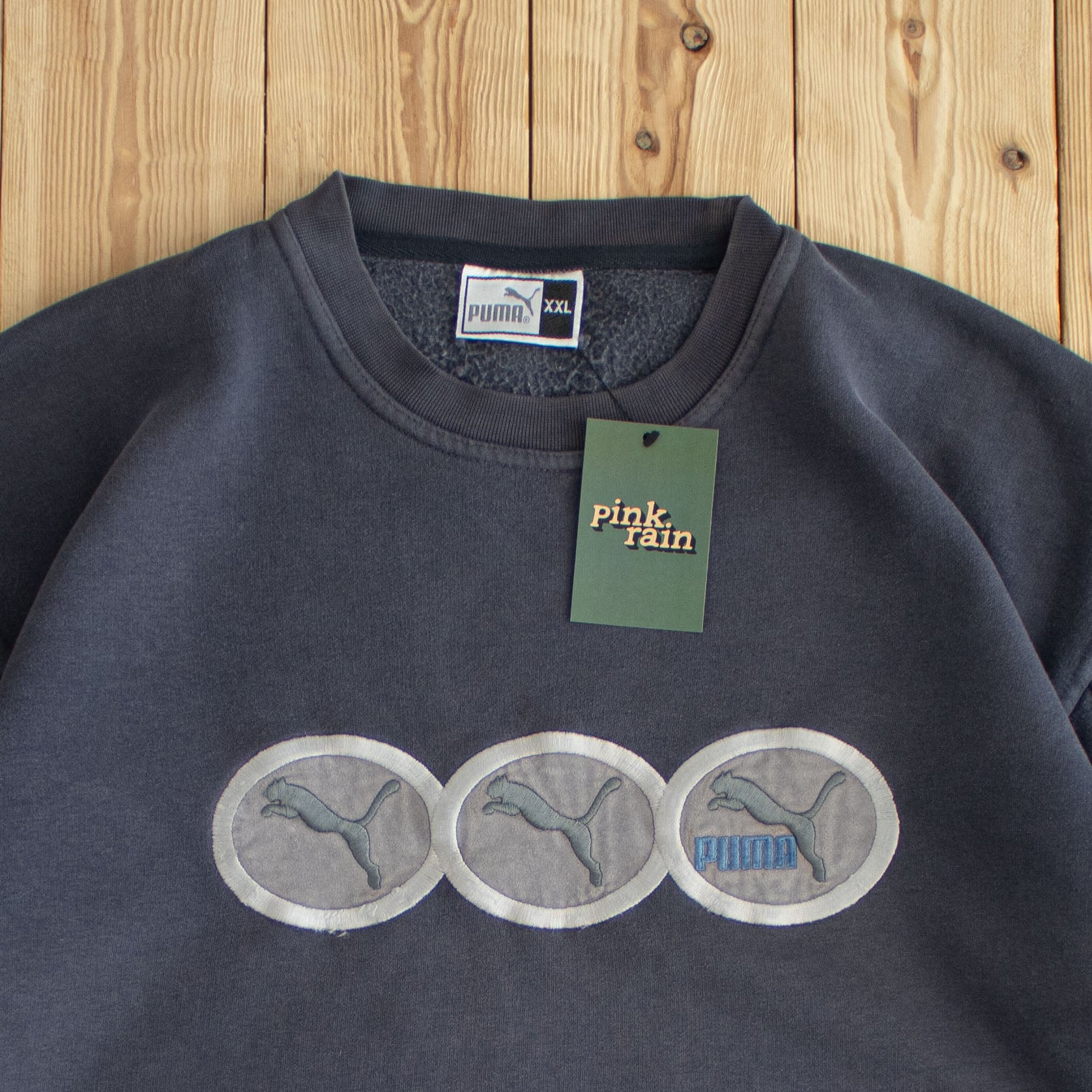 (XL) Puma Vintage Embroidered Sweatshirt Gray