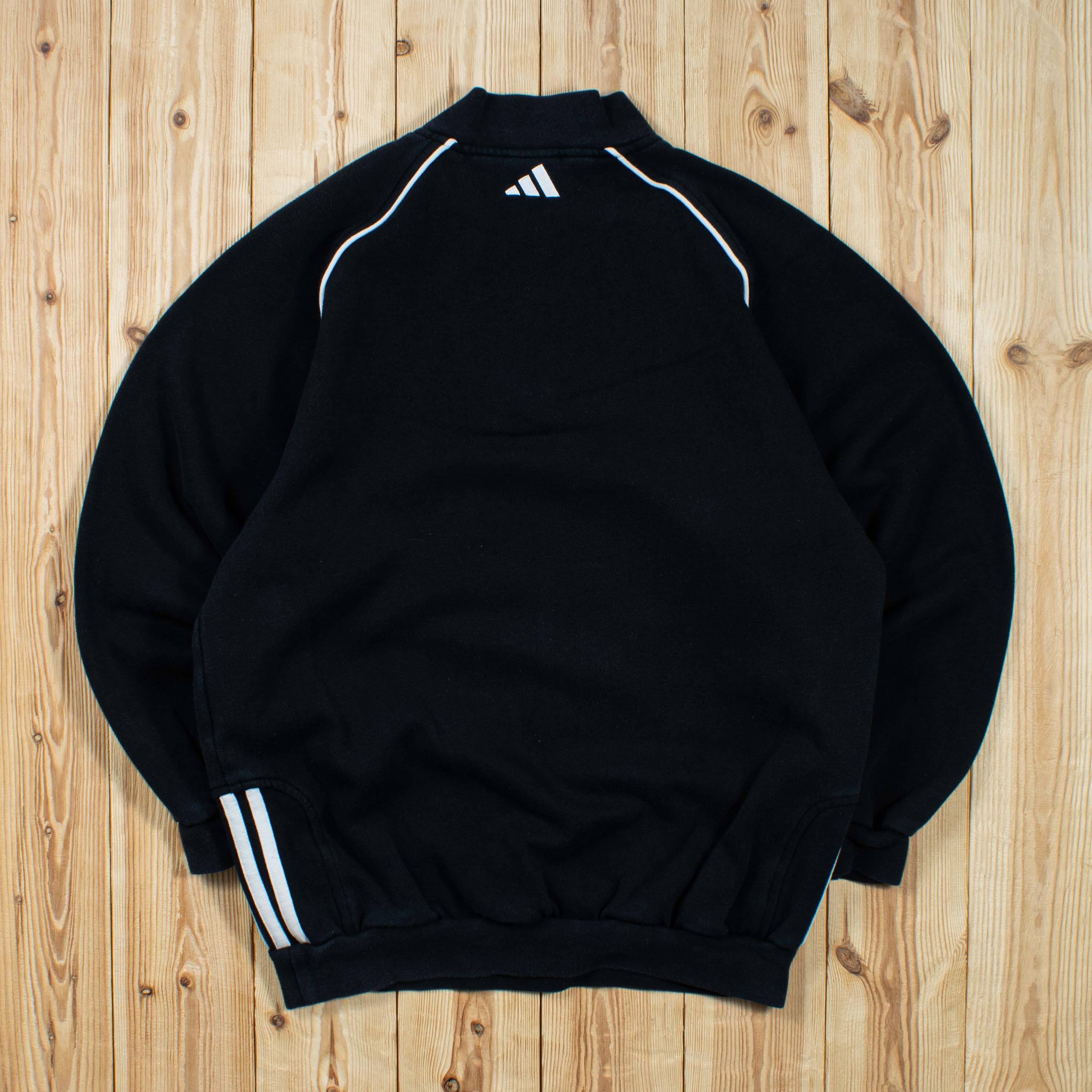 (S) Vintage Adidas Essential Embroidered Quarter-Zip Sweatshirt