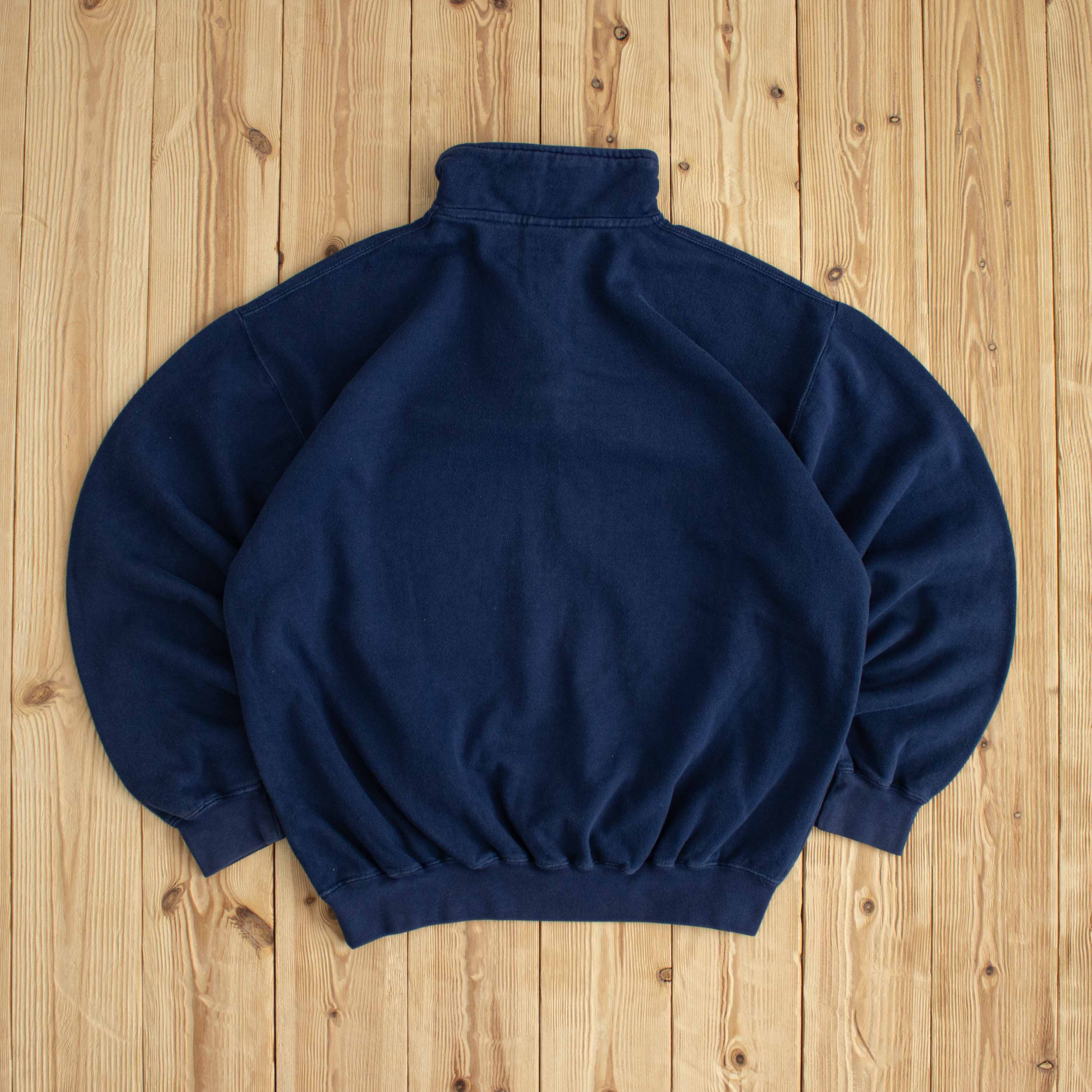 (M) Nike Vintage Essential Embroidered Quarter-Zip Blue