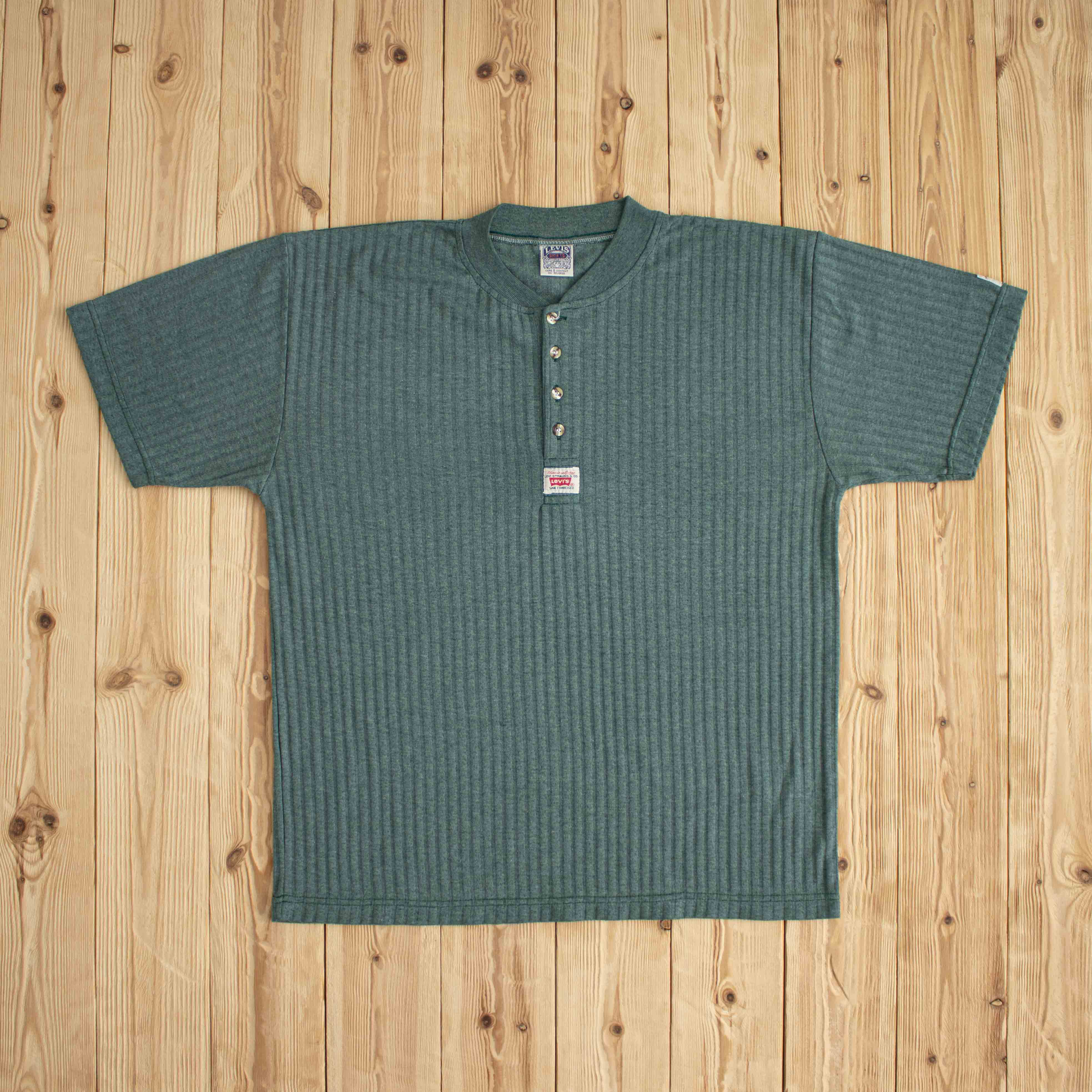 (M/L) 80s Levi's Vintage Embroidered Polo Green