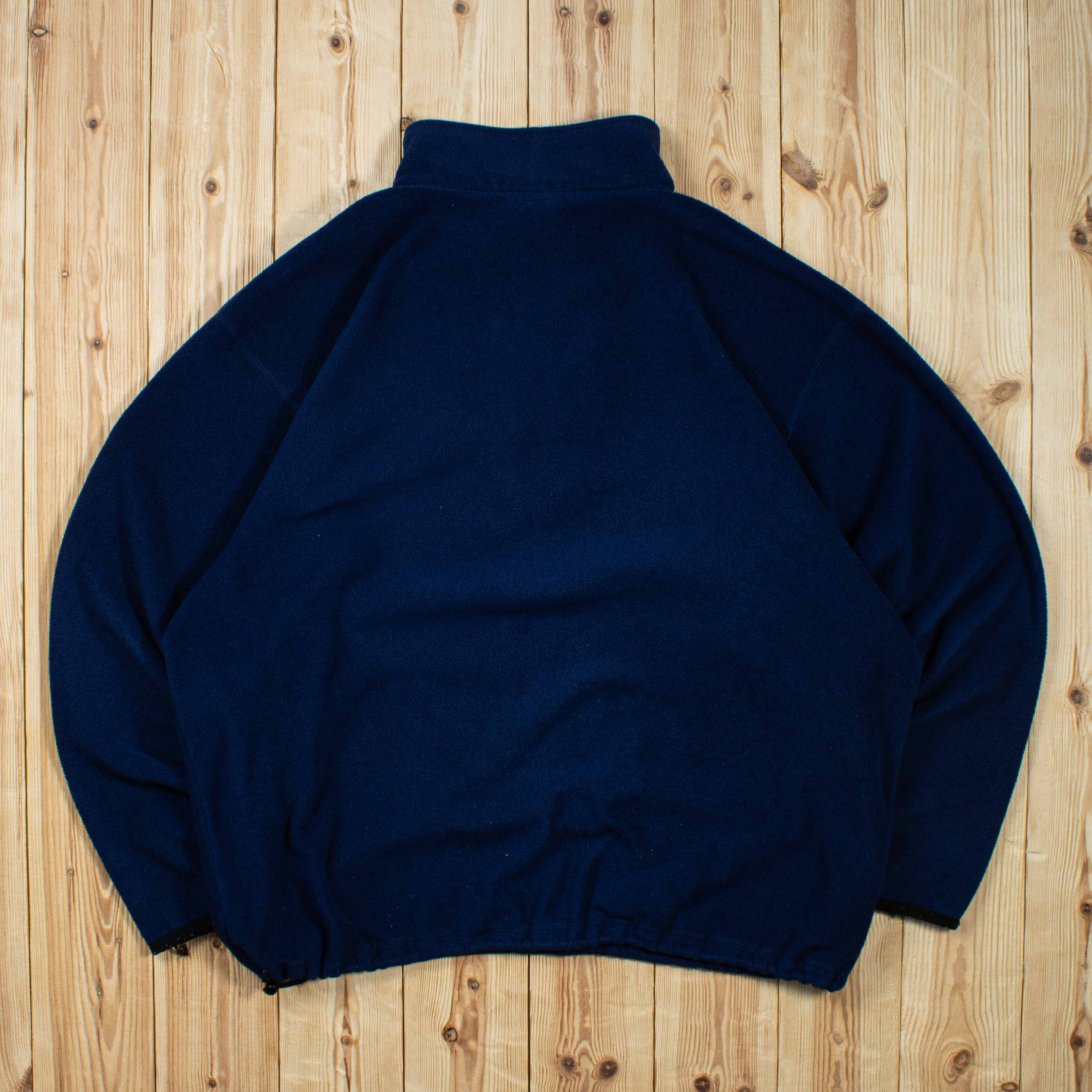 (L) Vintage Adidas Embroidered Fleece Quarter-Zip Sweatshirt