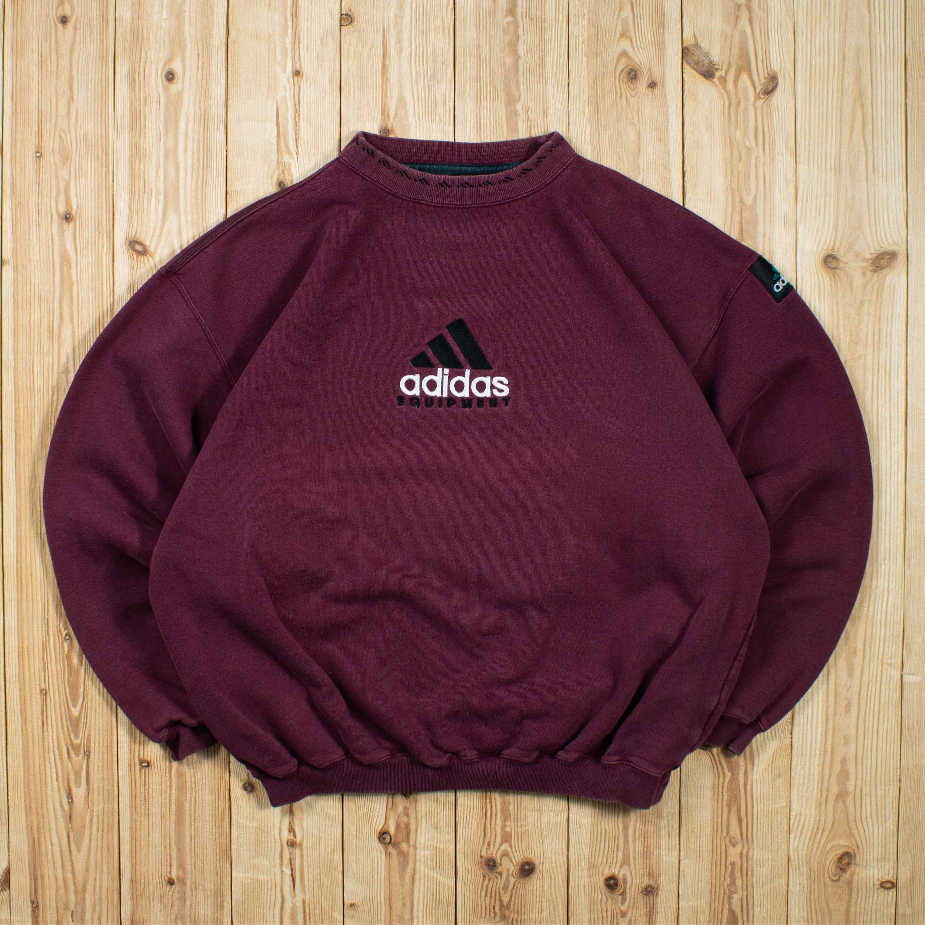 (M/L) Vintage Adidas Equipment Embroidered Sweatshirt