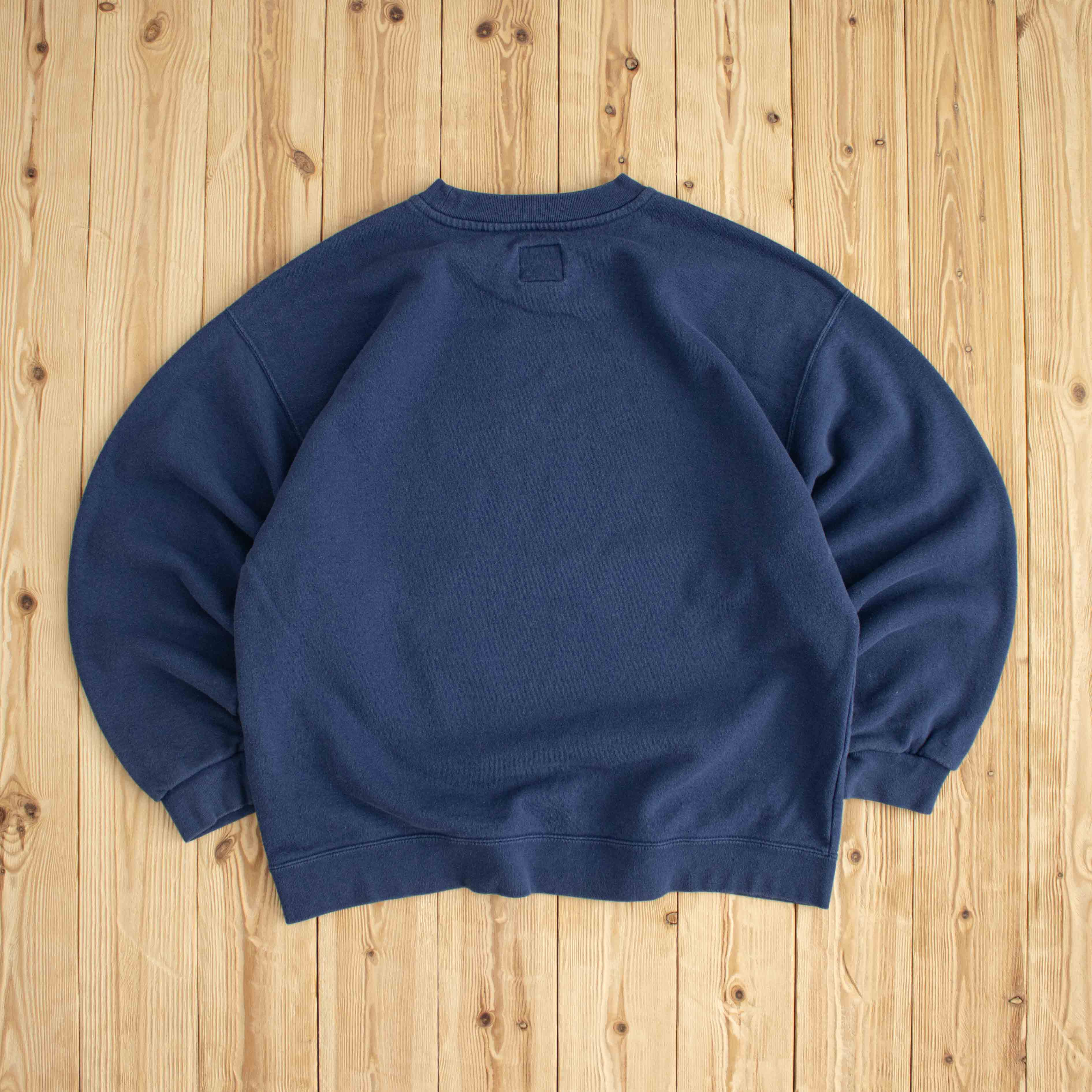 (L) Nike Spell Out Vintage Embroidered Sweatshirt Blue