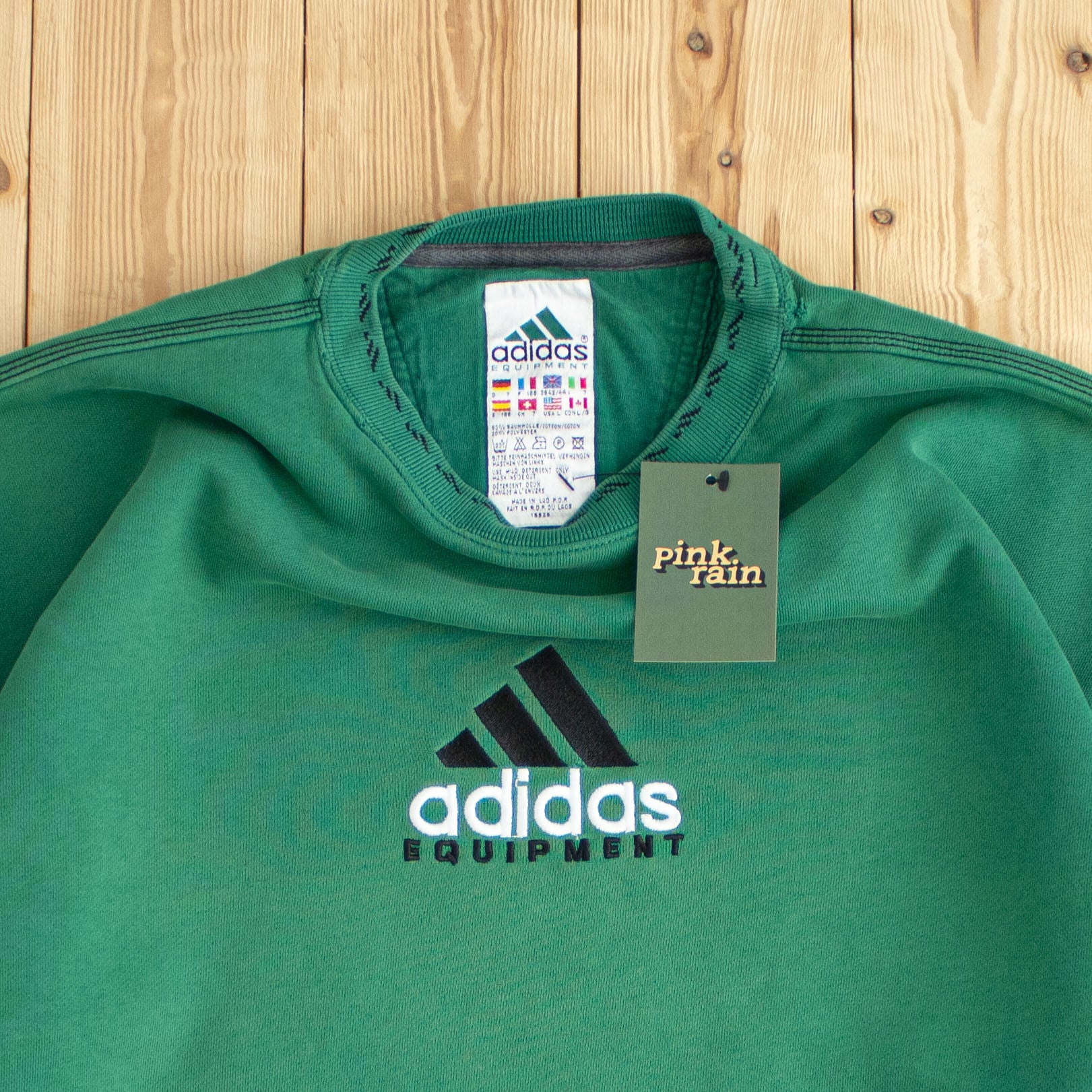 (L) Adidas Equipment Vintage Embroidered Sweatshirt Green