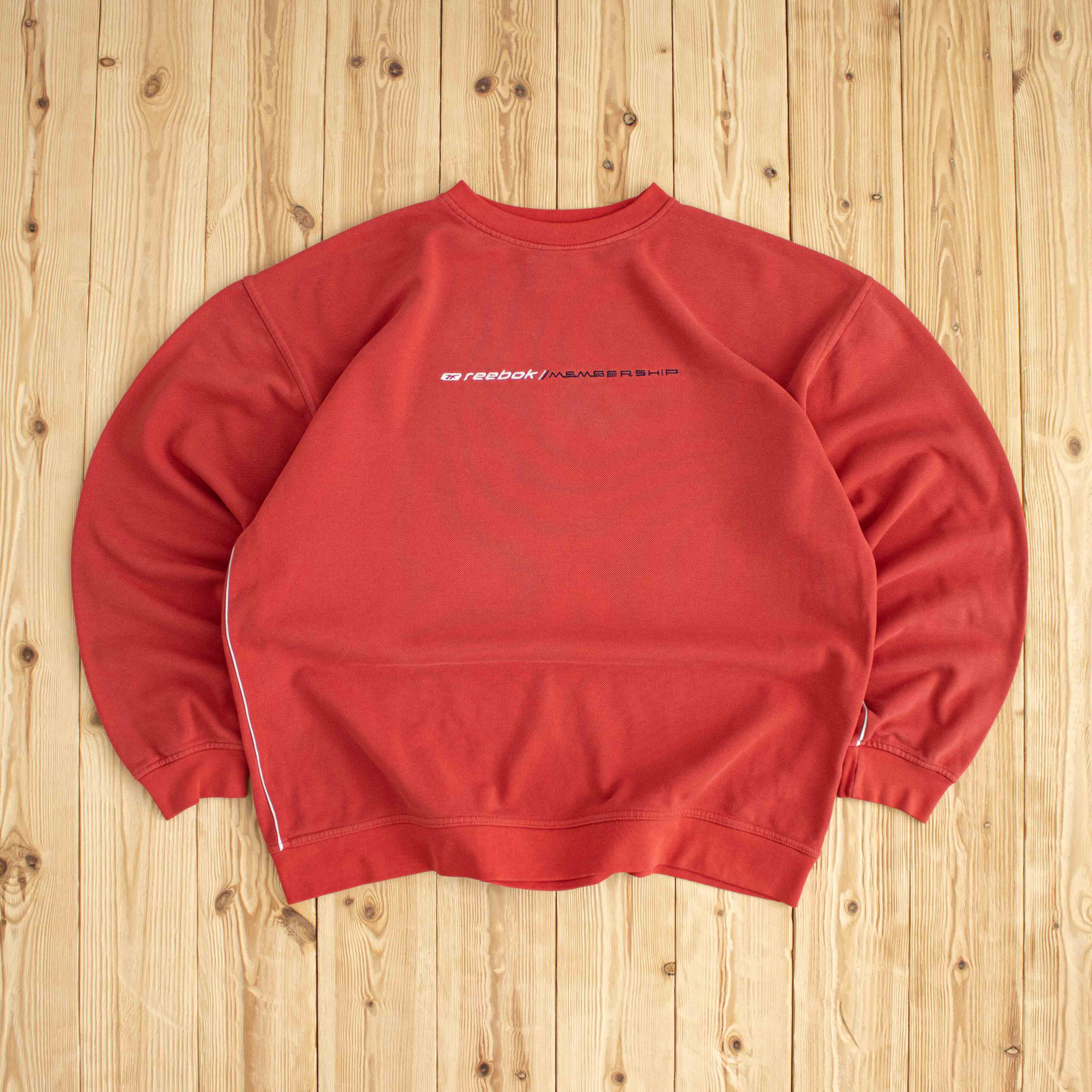(M) Reebok Membership Vintage Embroidered Sweatshirt Red