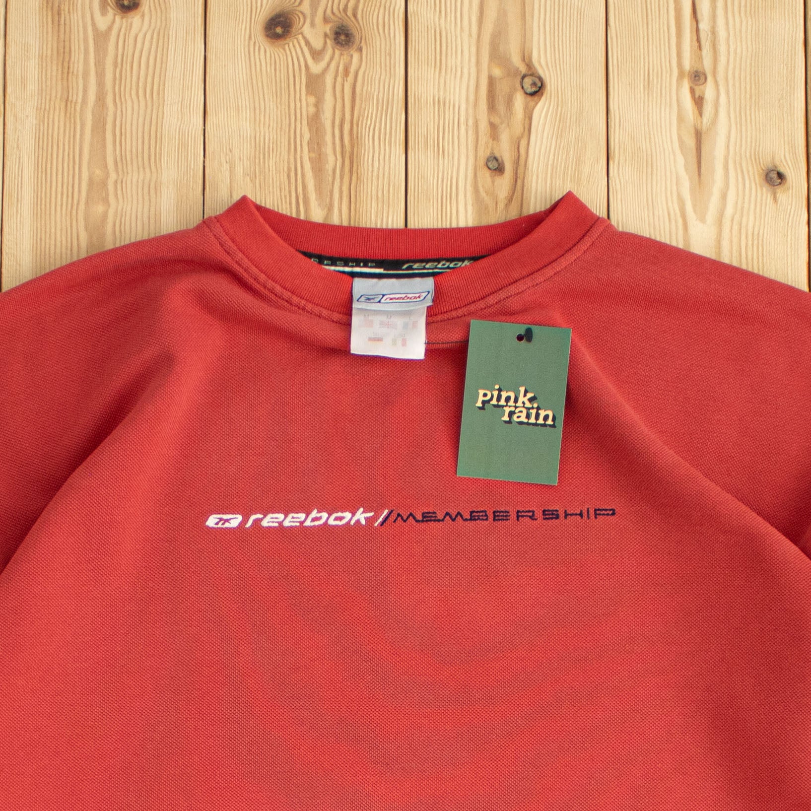 (M) Reebok Membership Vintage Embroidered Sweatshirt Red
