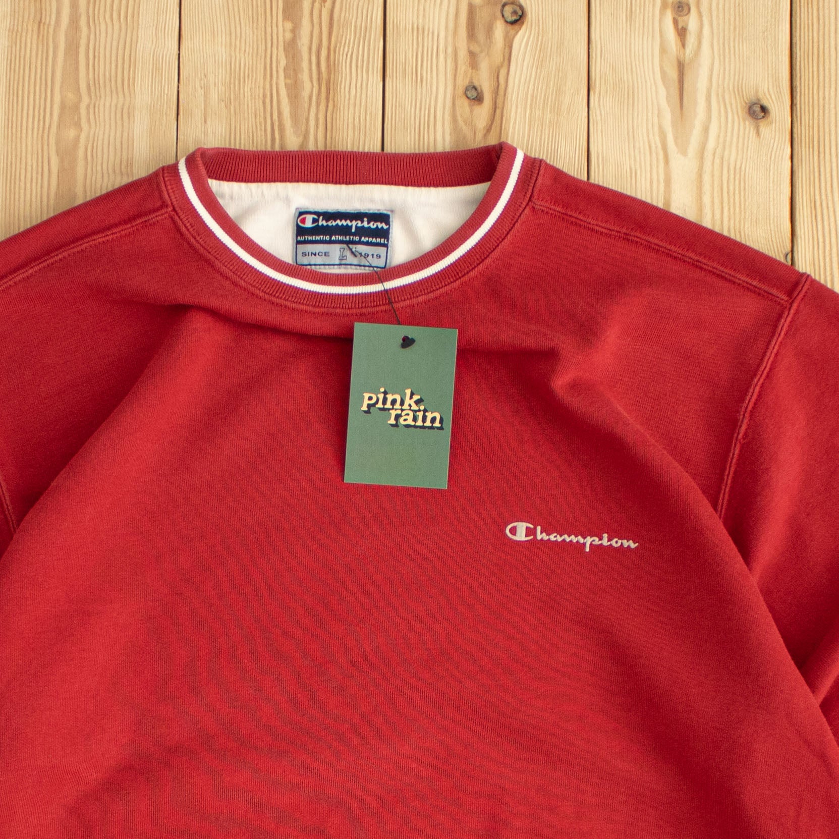 (L) Champion Vintage Sweatshirt Red