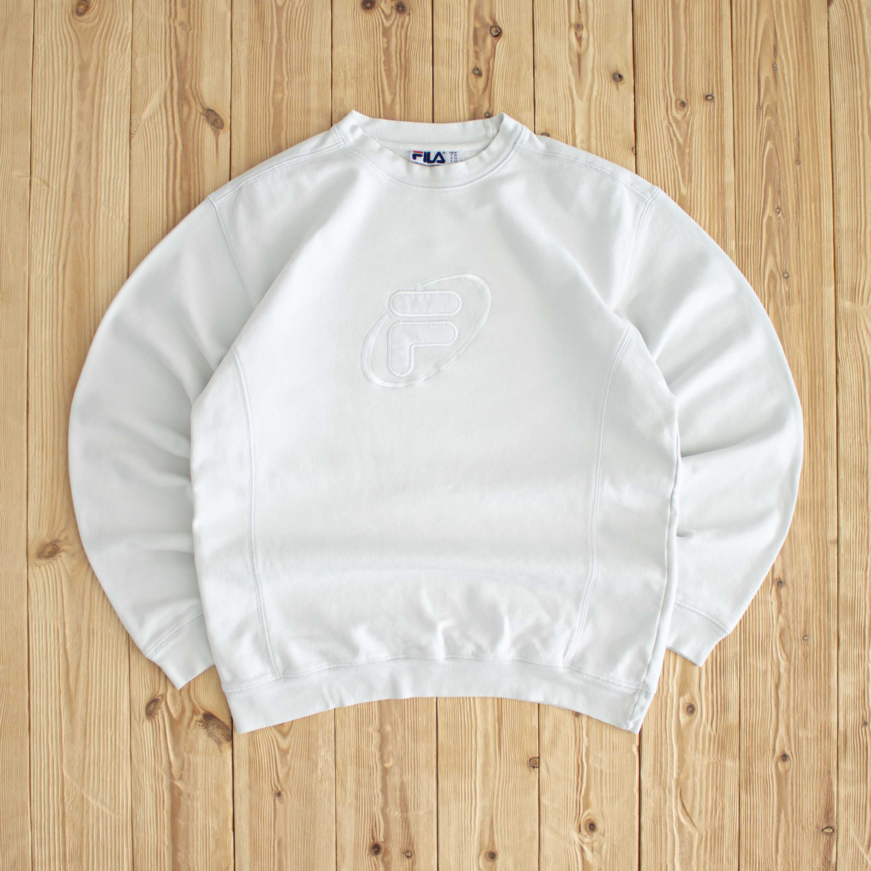 (M) Fila Vintage Embroidered Sweatshirt White