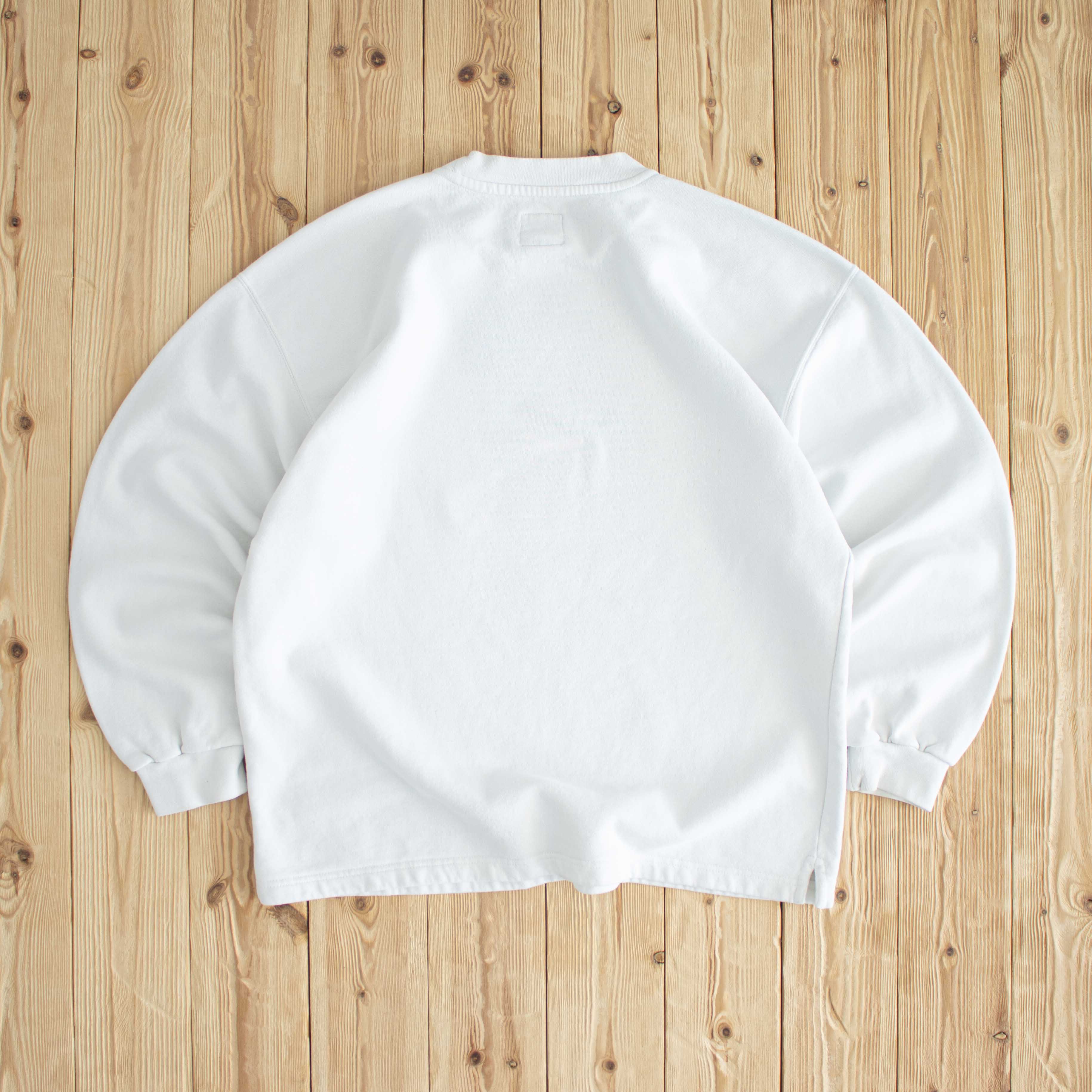 (L) Nike Swoosh Vintage Embroidered Sweatshirt White