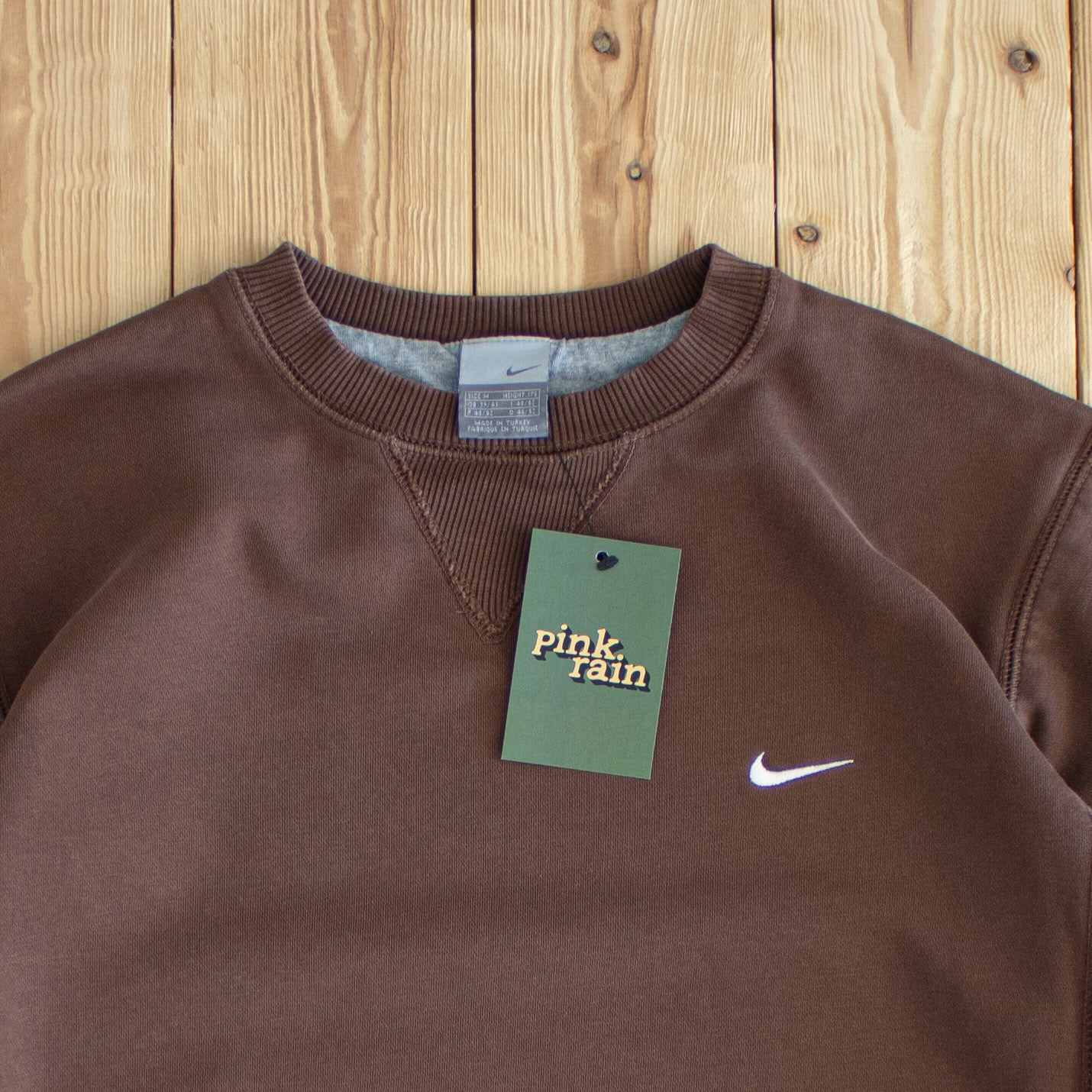 (M) Nike Vintage Essential Embroidered Sweatshirt Brown