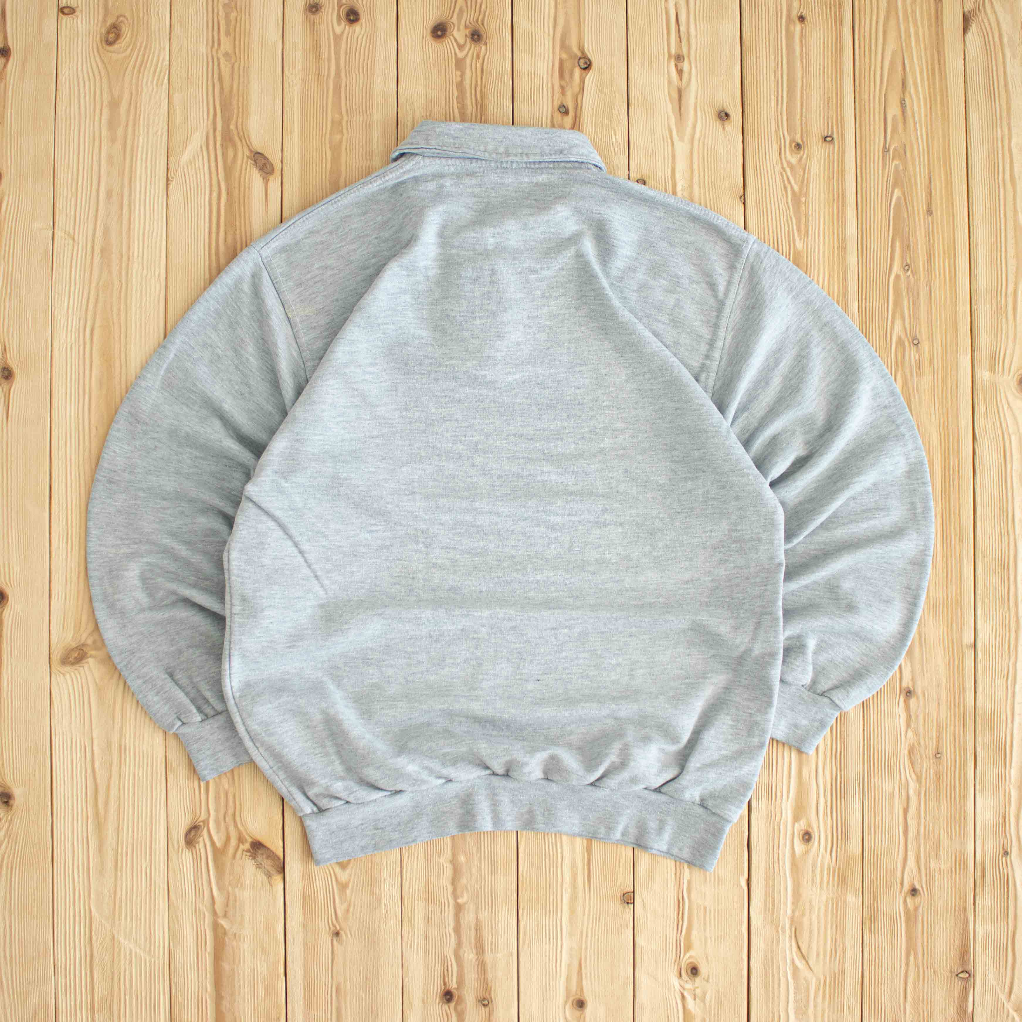 (M) Nike Air Jordan Vintage Embroidered Button Up Sweatshirt Gray