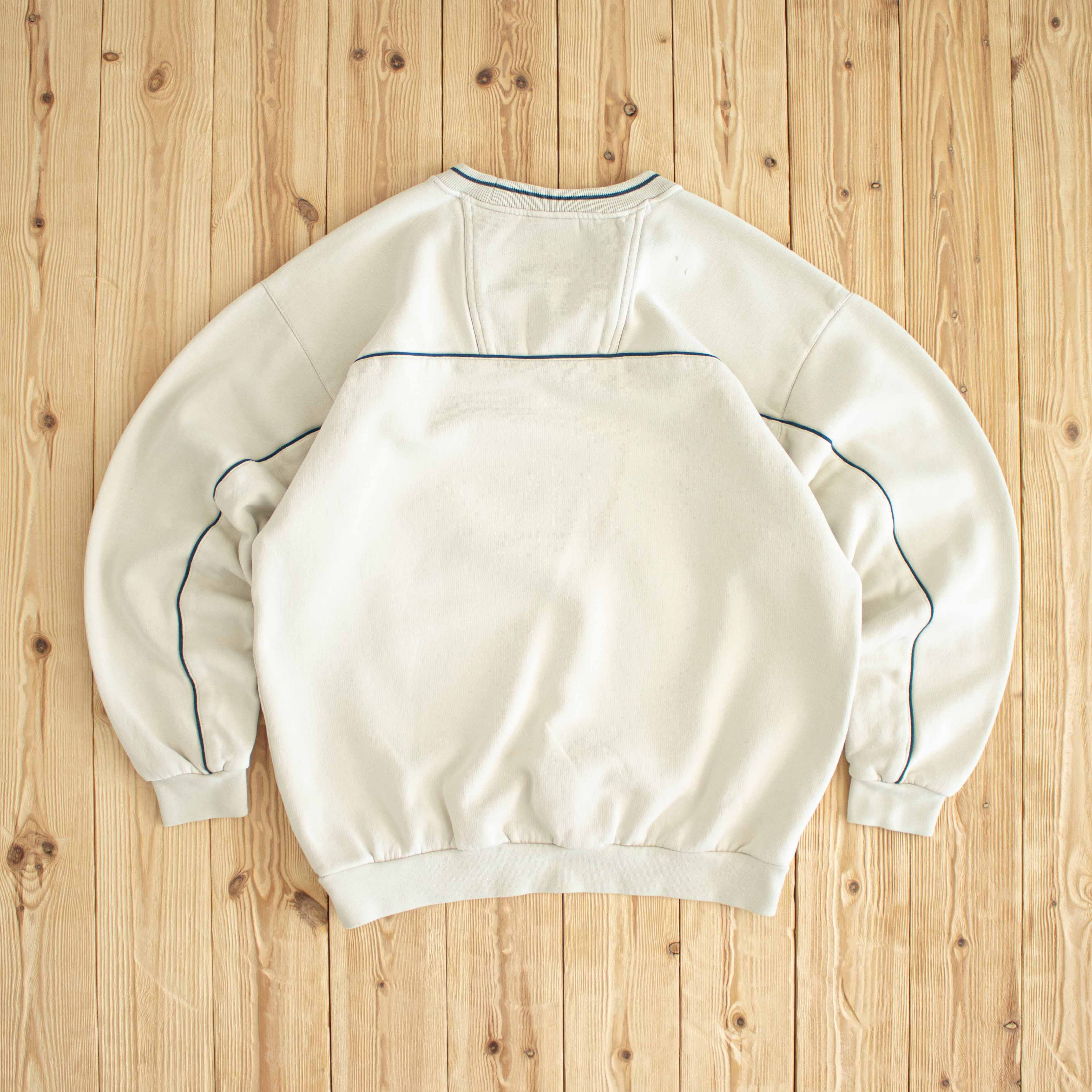 (L) Adidas Vintage Embroidered Sweatshirt Beige