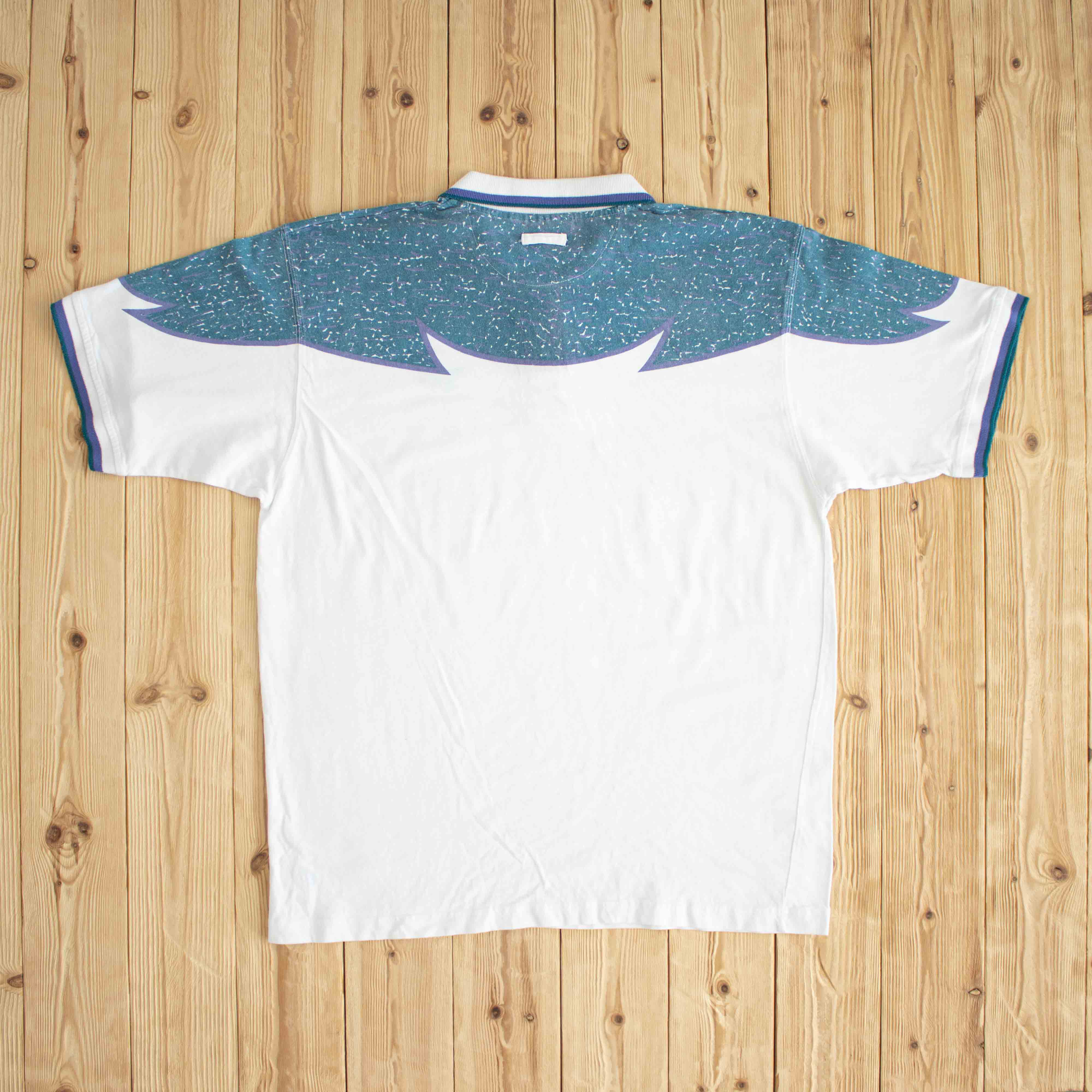 (L/XL) Reebok Vintage Embroidered Polo White