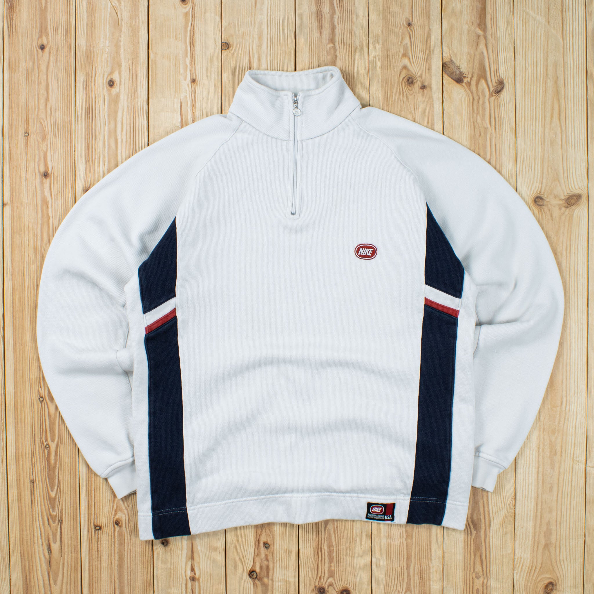 (S) Vintage Nike Essential Embroidered Quarter-Zip Sweatshirt